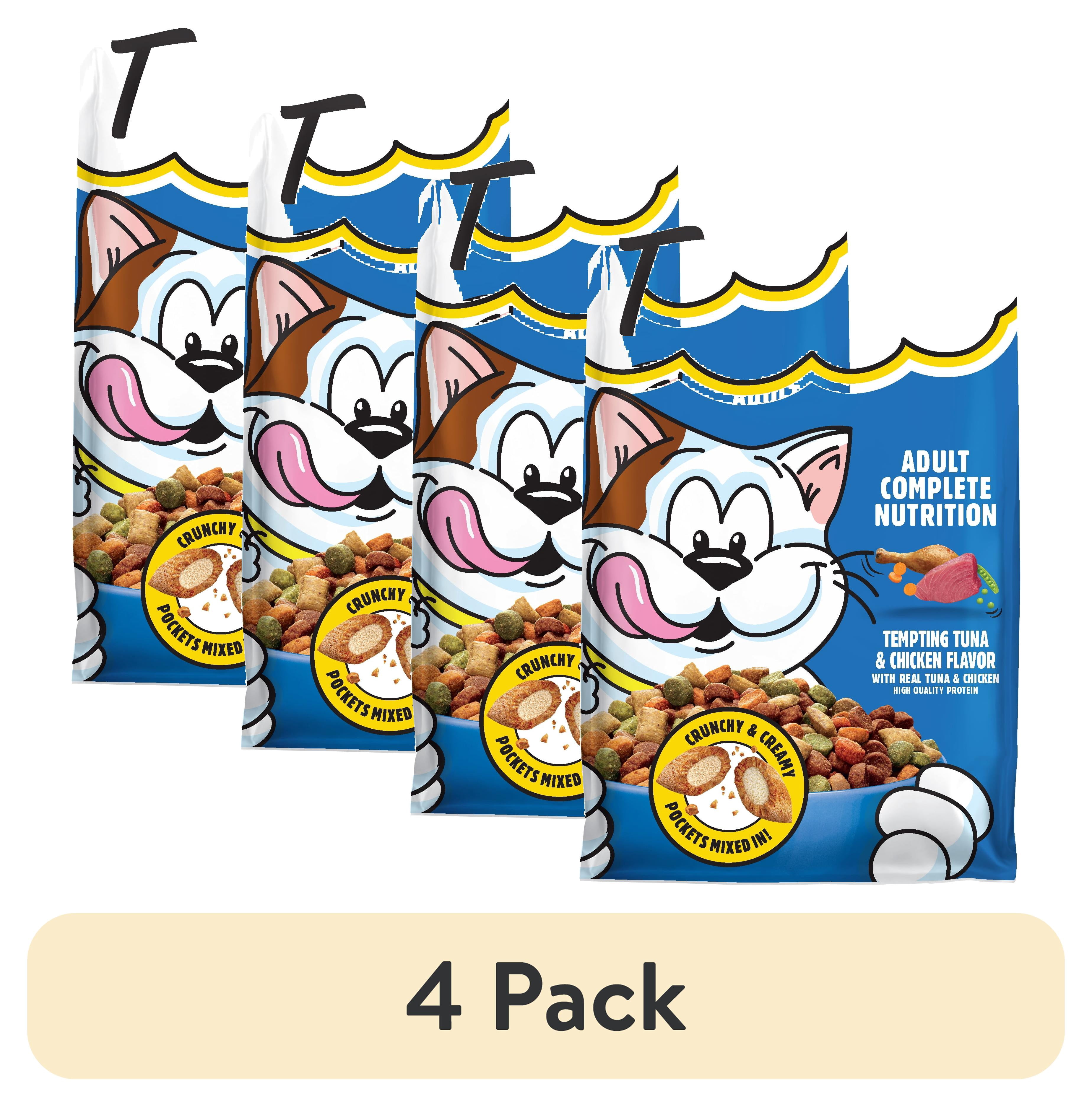 (4 pack) Temptations Tempting Tuna And Chicken Flavor Dry Cat Food, 3.15 Lb Bag