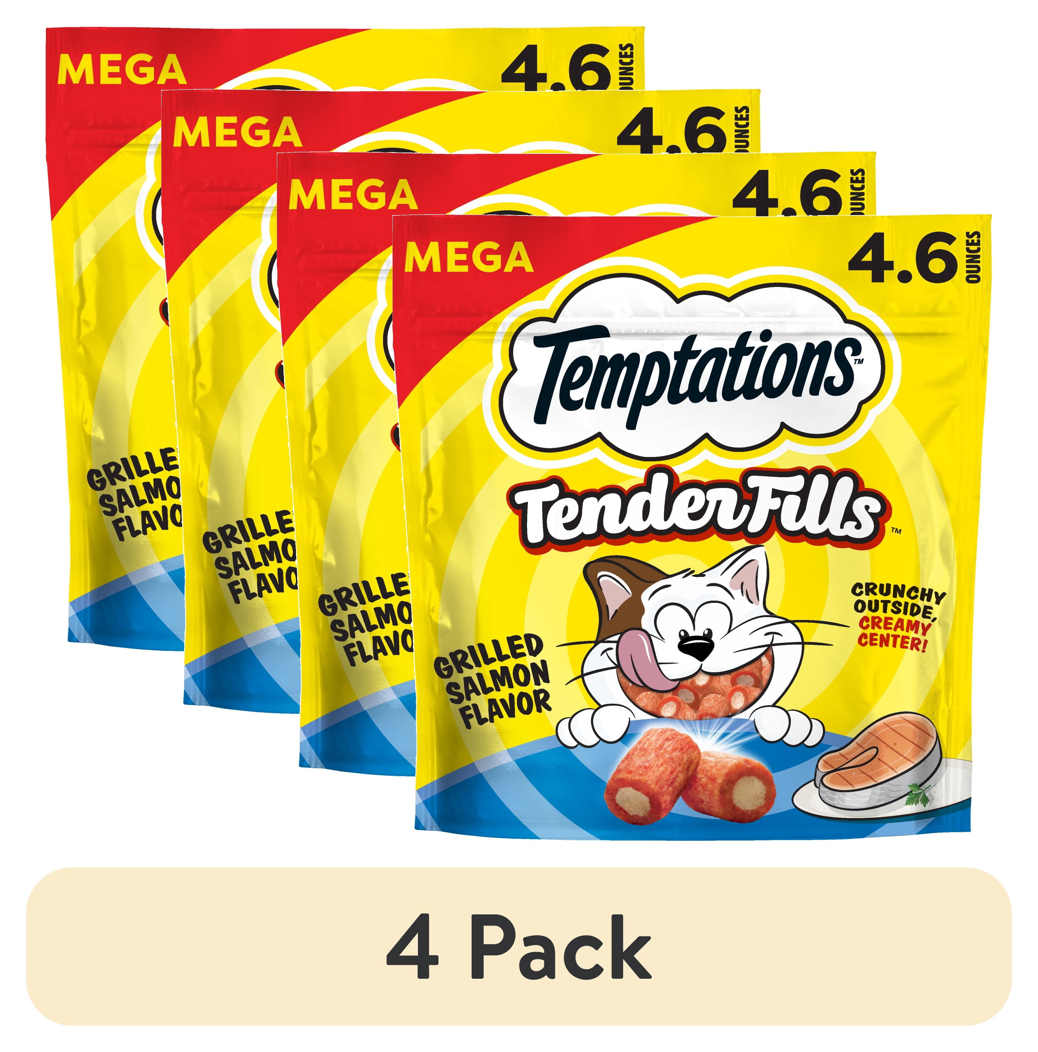3 pack) Temptations Tender Fills Grilled Salmon Flavor Crunchy And