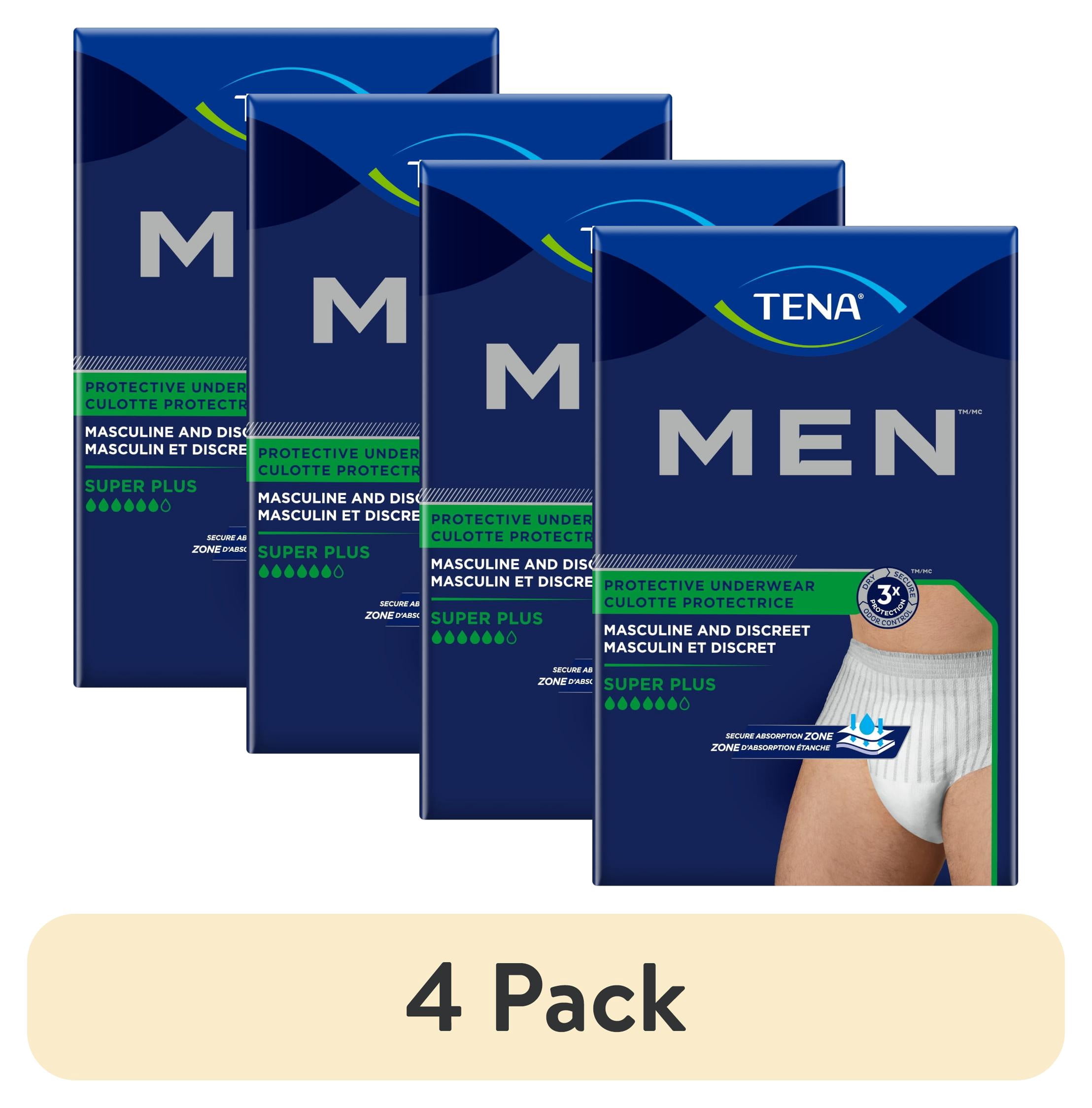 3 pack) Tena Men's Protective Underwear For Incontinence Super