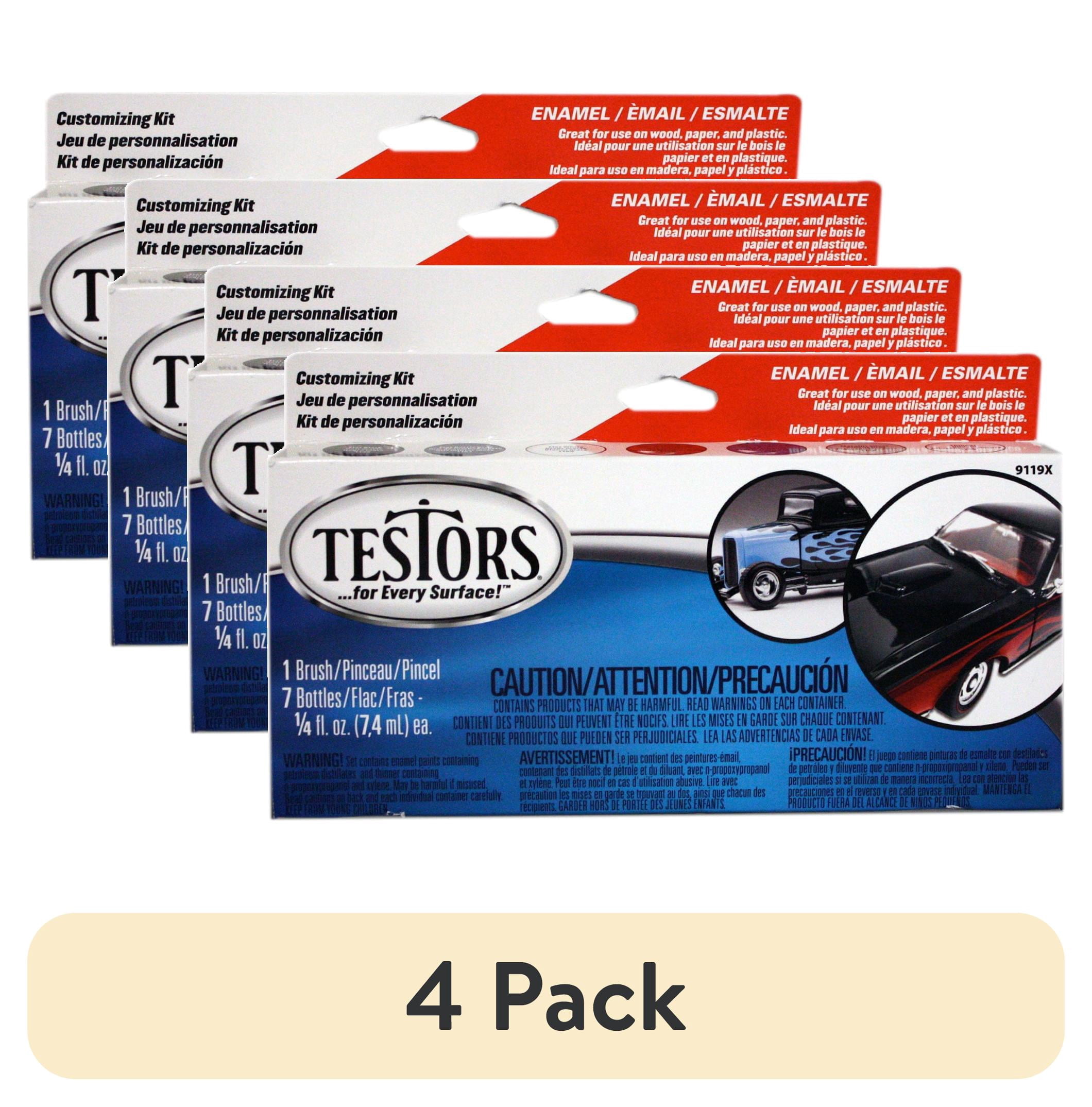 Testor 350 (4 pack) Testor Corp. Enamel KitModel Car6 Colors TES9119X Plastics ...