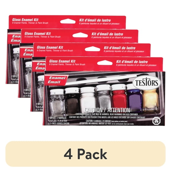 (4 pack) Testor Corporation 5998604 Gloss Enamel Kit