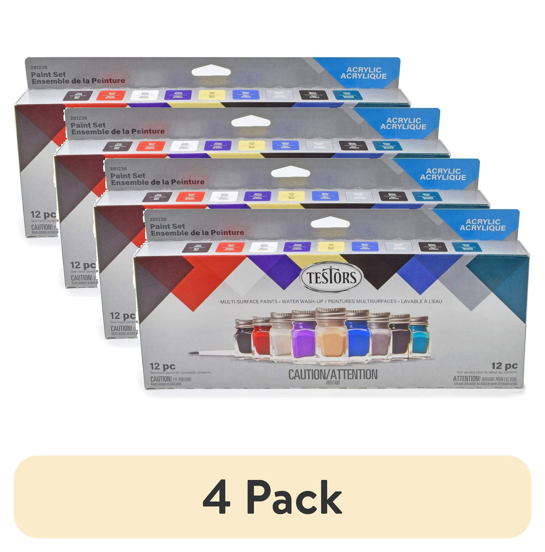 (4 pack) Testors Craft Acrylic Paint Set 9/Pkg-Auto Truck