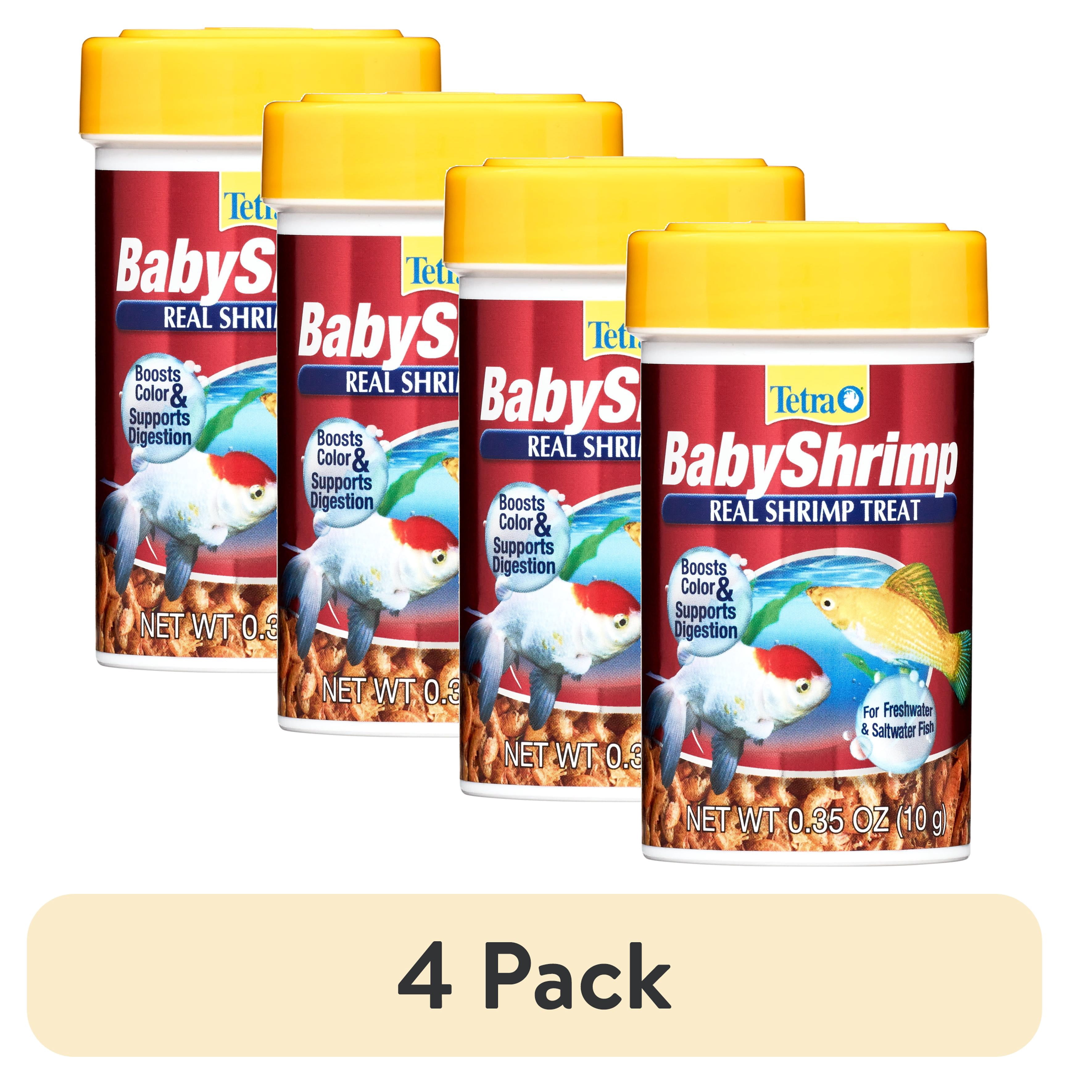 (4 pack) Tetra BabyShrimp, Natural Shrimp Treat For Aquarium Fish, 0.35 oz.