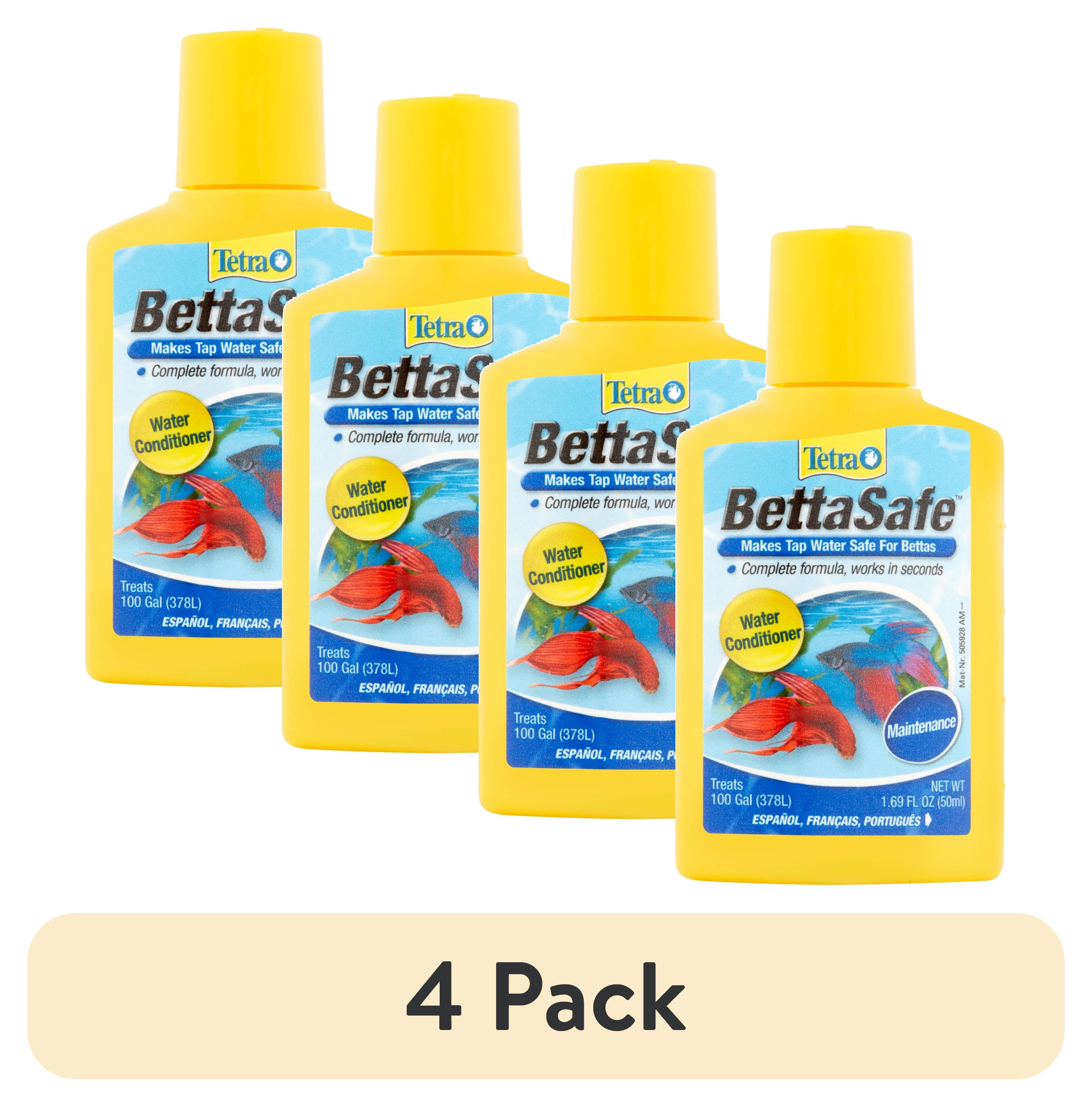 (4 pack) Tetra BettaSafe Aquarium Water Conditioner for Bettas, 1.69 oz