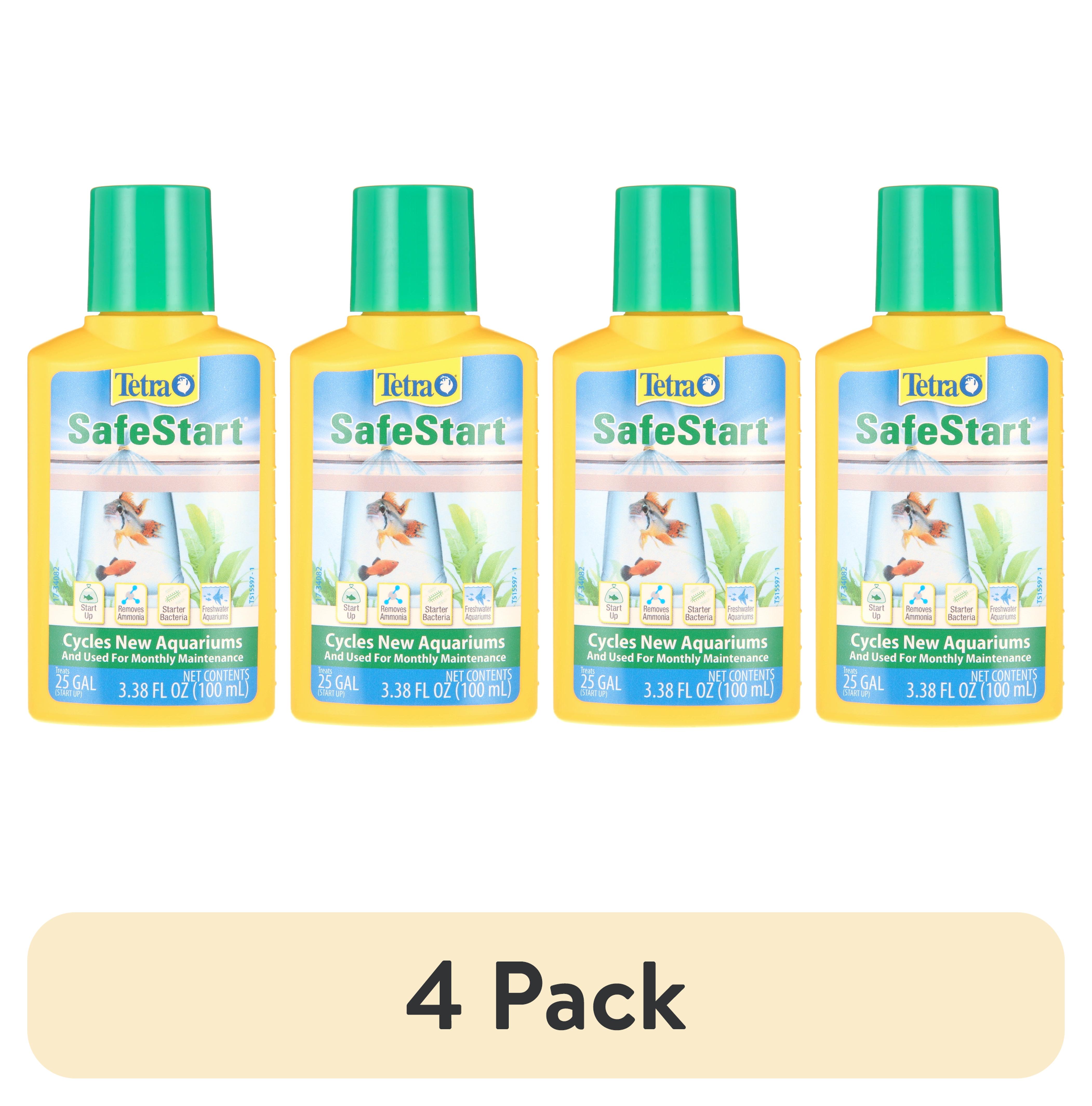 (4 pack) Tetra SafeStart, Cycles Water in Newly Set up Aquariums, 3.38 oz.