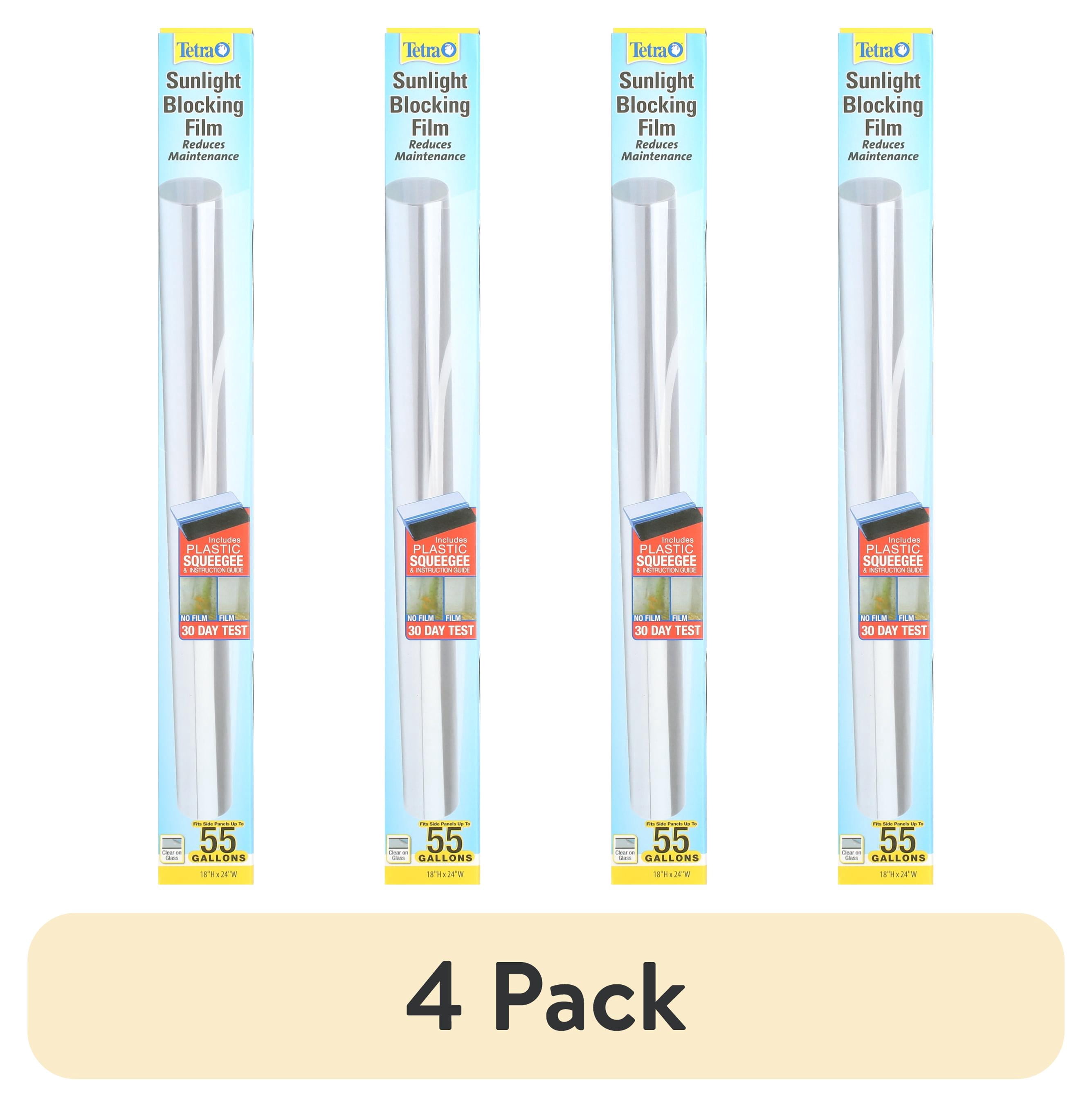 (4 pack) Tetra Sunlight-Blocking Film with Plastic Squeegee
