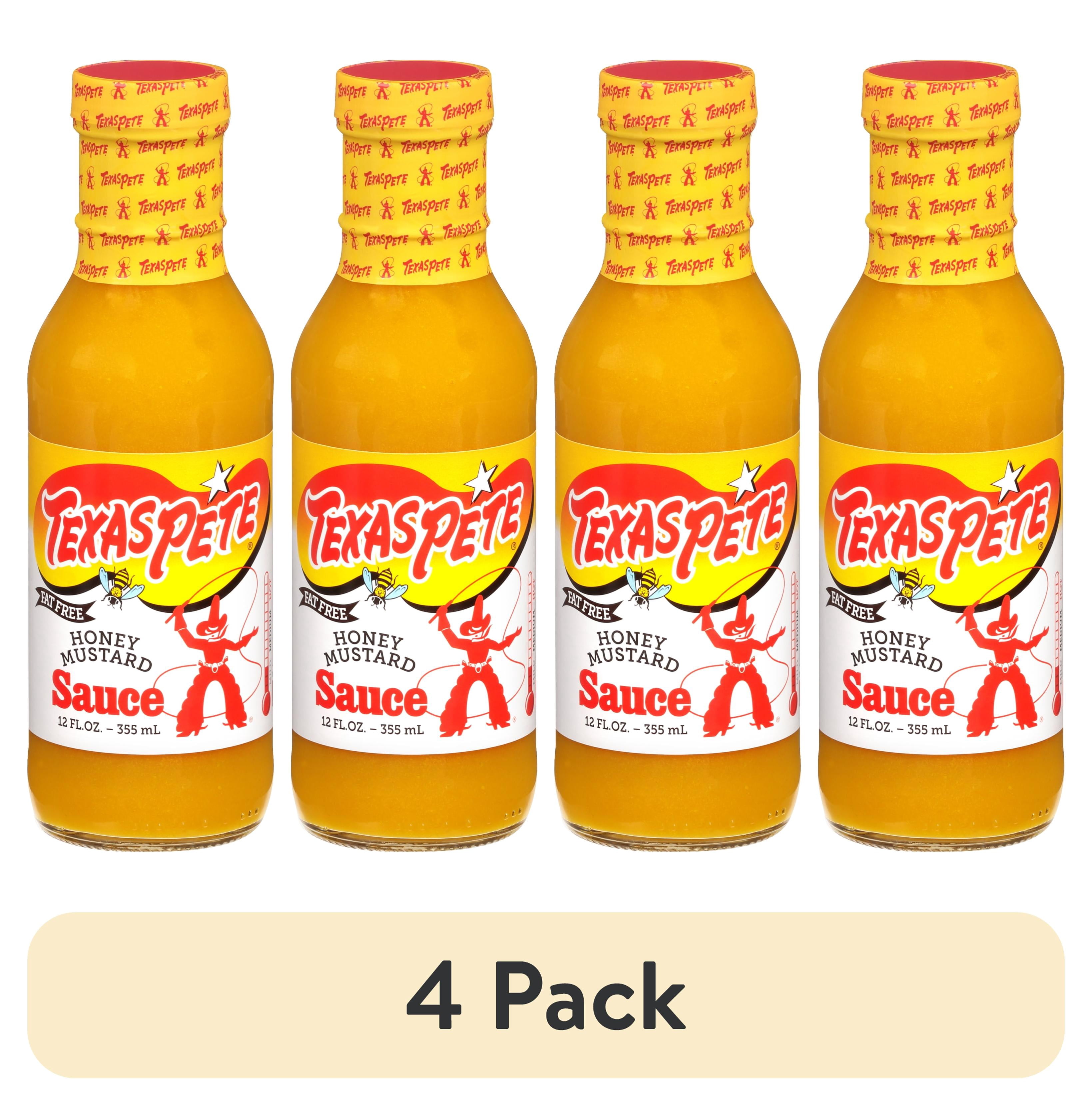 (4 pack) Texas Pete Honey Mustard Sauce, 12 fl oz