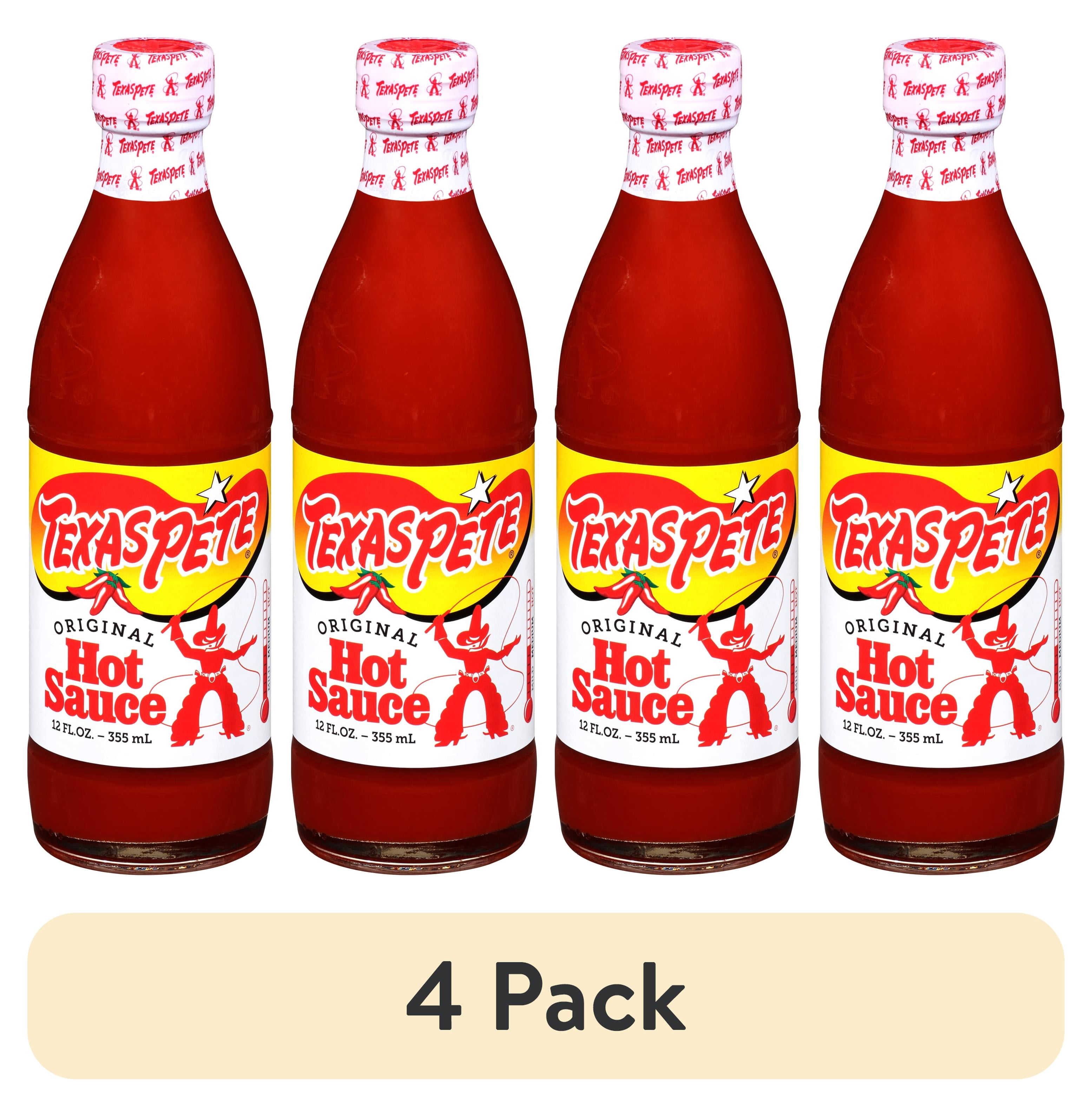 (4 pack) Texas Pete Original Hot Sauce, 12 fl oz, Gluten-Free, Vegan, Kosher