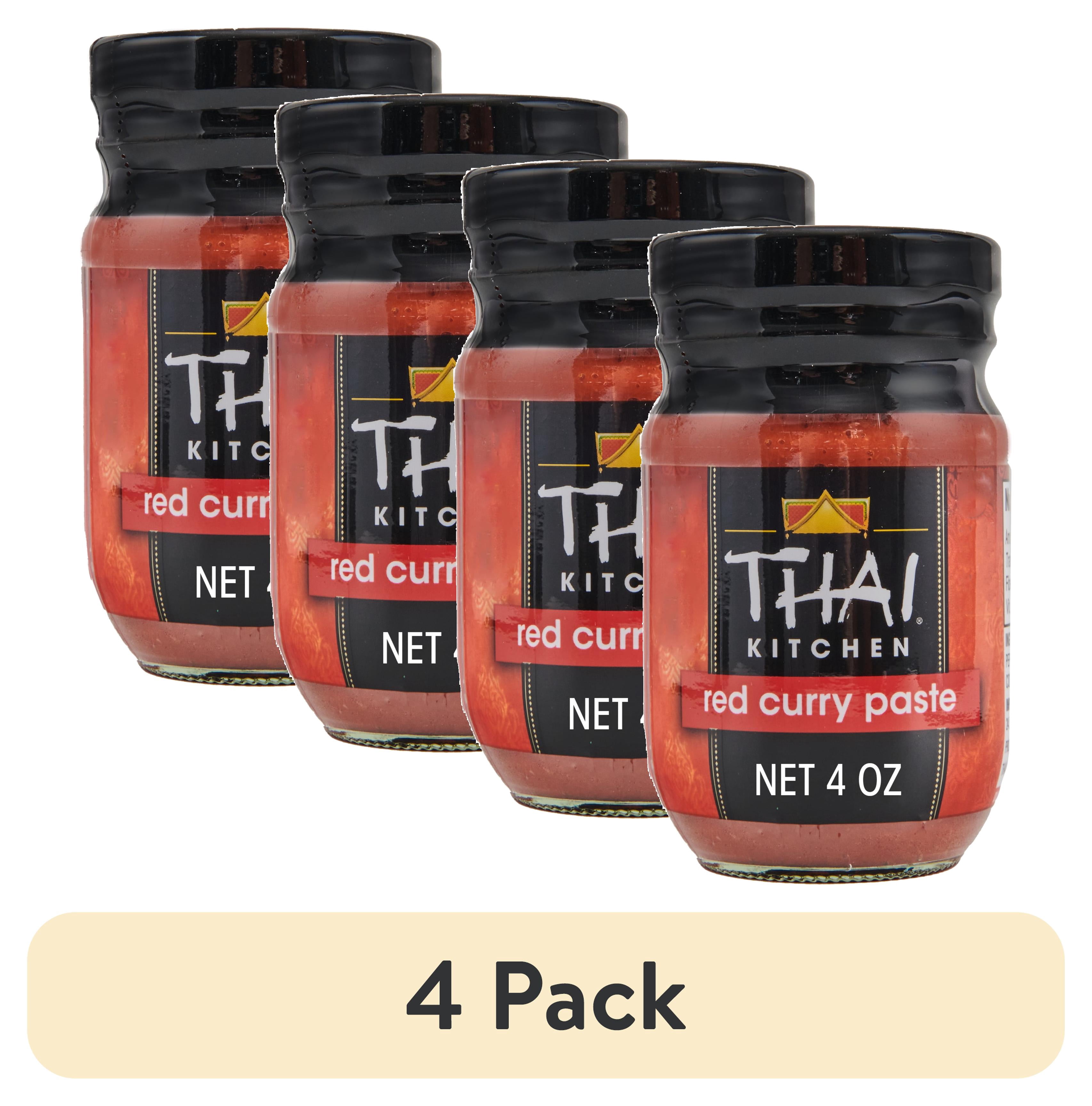 (4 pack) Thai Kitchen Gluten Free Gluten Free Red Curry Paste, 4.0 oz ...
