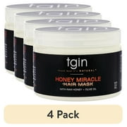 4 pack Thank God Its Natural Tgin Honey Miracle Hair Mask Deep Conditioner, Moisturizing, 12 oz