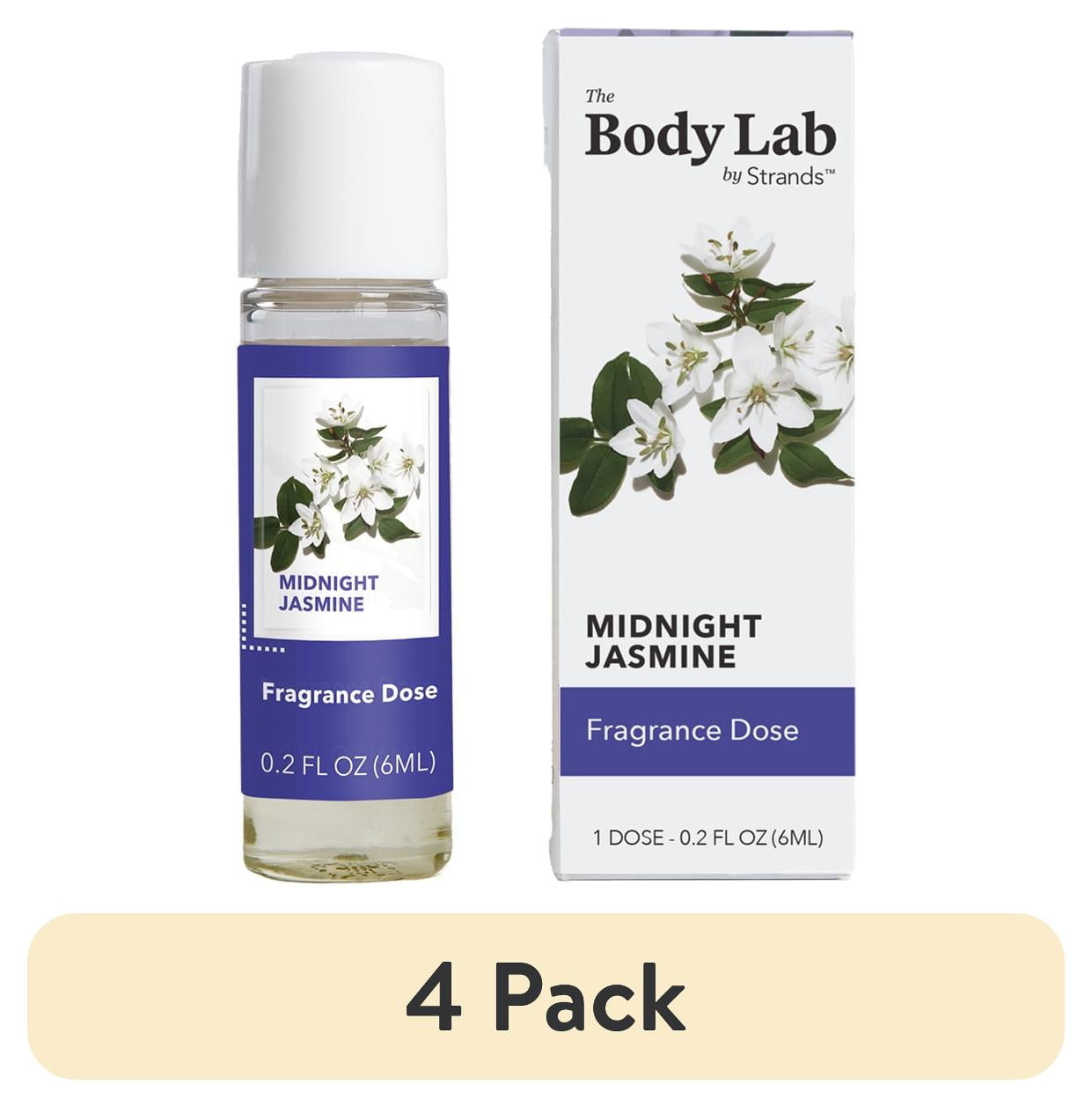 (4 pack) The Body Lab Fragrance Dose, Midnight Jasmine, 0.2 fl. oz.