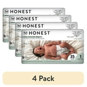 (4 pack) The Honest Company Diapers Pandas Size 1