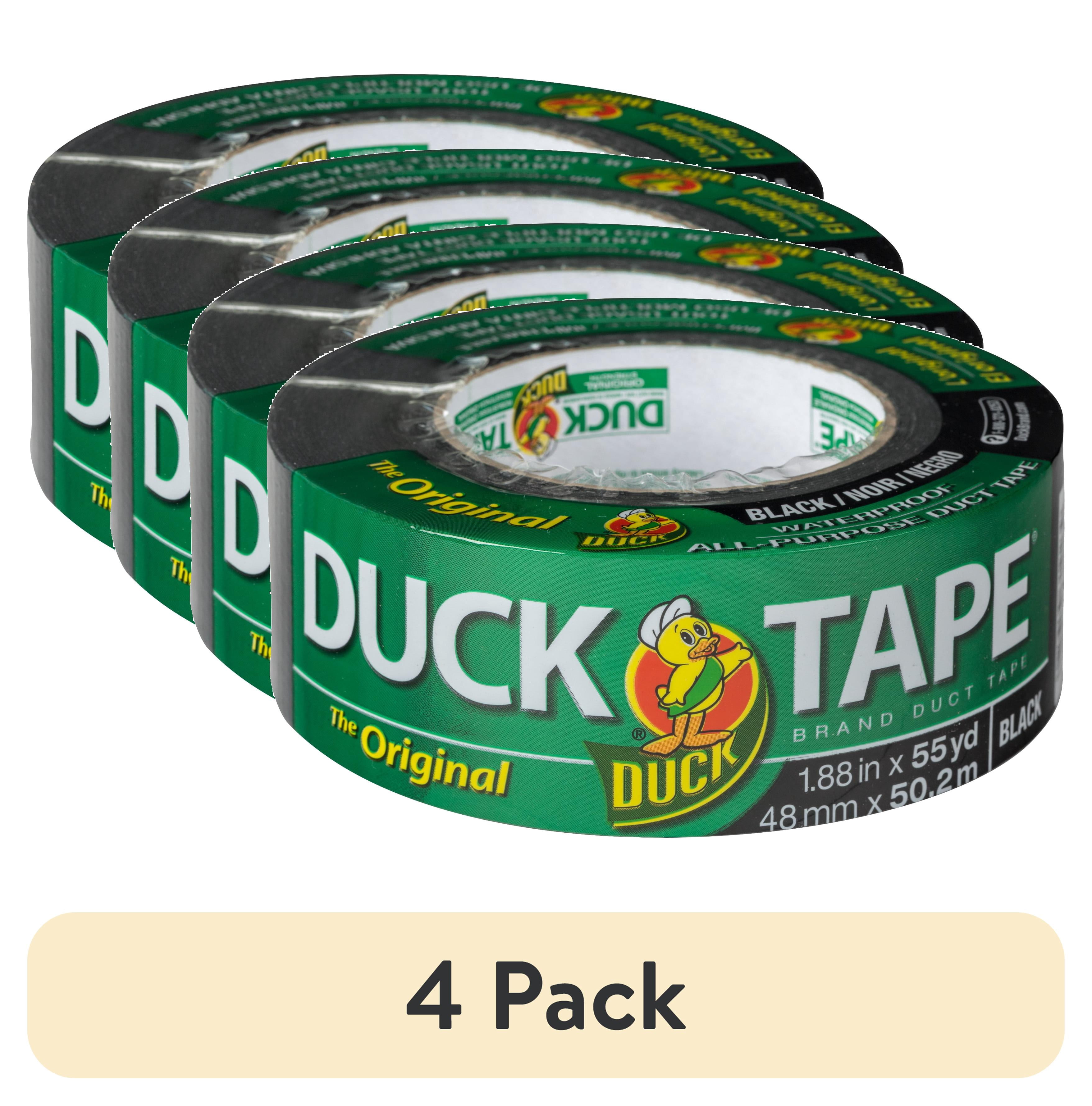 (4 pack) The Original Duck Tape Brand Duct Tape, 1.88 in. x 55 yd., Black