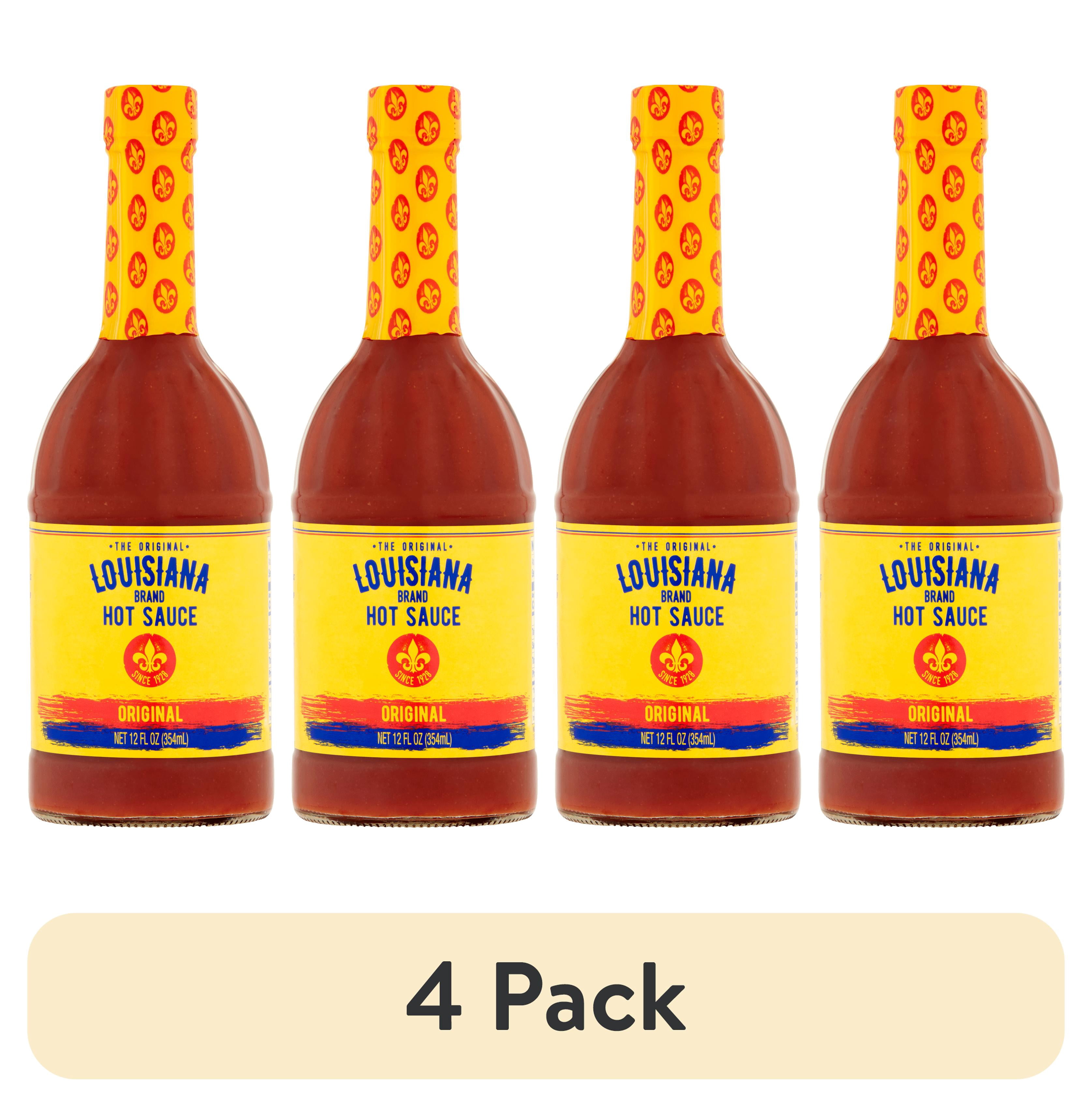 (4 pack) The Original Louisiana Brand Hot Sauce, Original, 12 fl oz Bottle