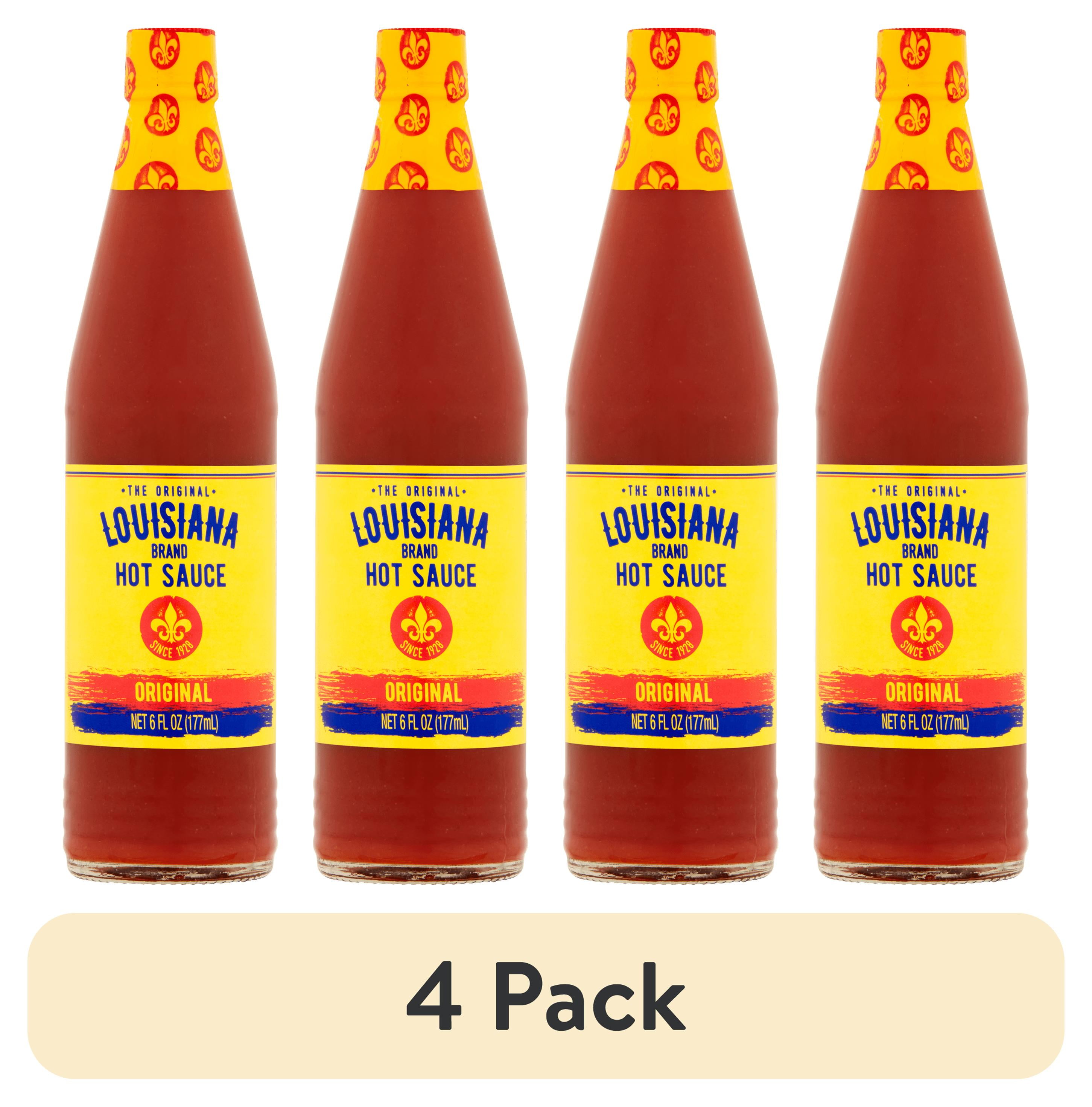 (4 pack) The Original Louisiana Brand Hot Sauce, Original, 6 fl oz Bottle