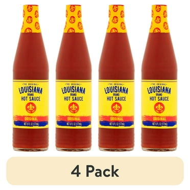 (4 pack) The Original Louisiana Brand Hot Sauce, Original, 6 fl oz Bottle