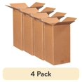 thumbnail image 1 of (4 pack) The Packaging Wholesalers Corrugated Boxes 9" x 9" x 18" Kraft 25/Bundle BS090918, 1 of 5