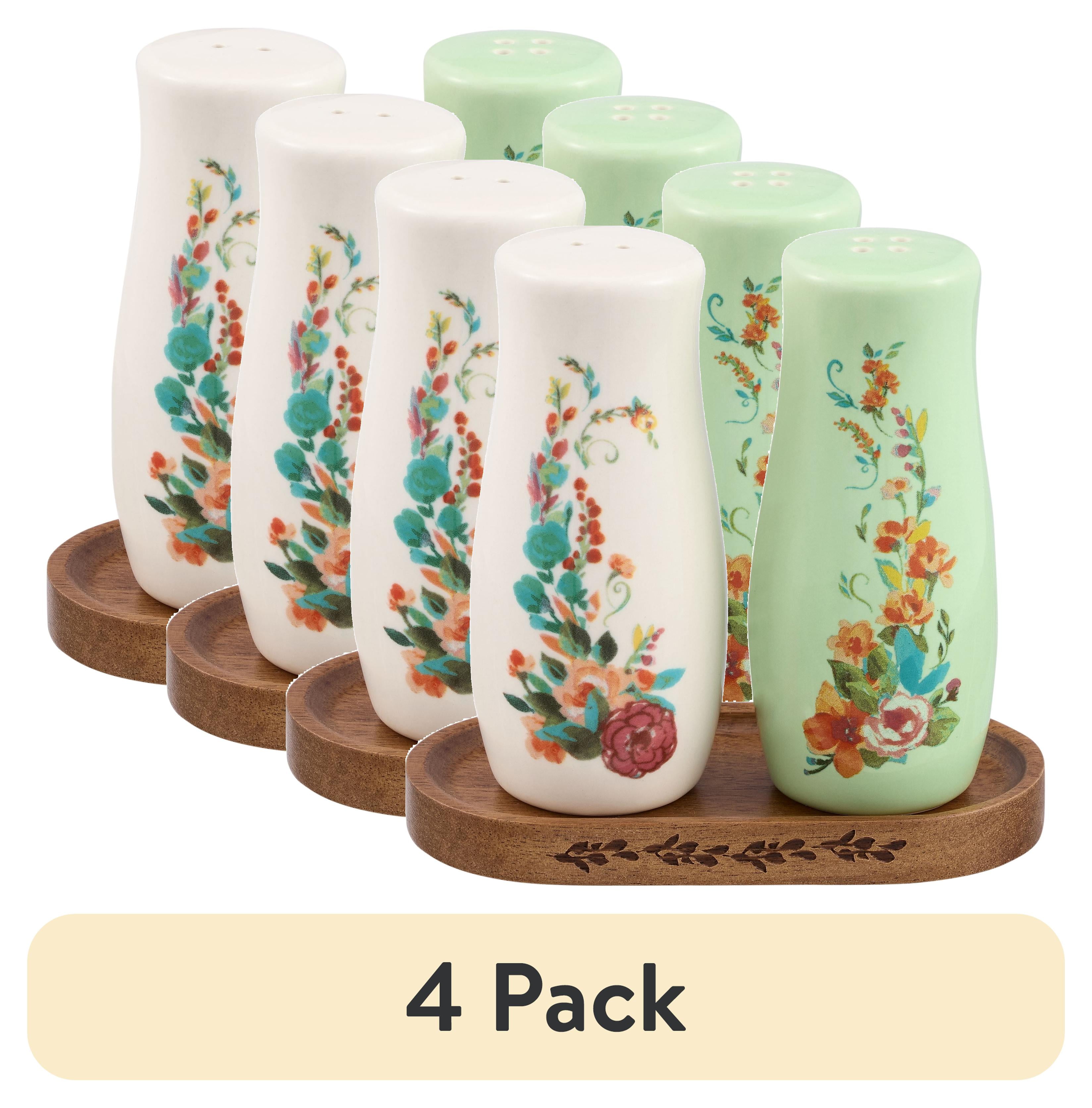 (4 pack) The Pioneer Woman Painted Meadow 3 Pieces Salt & Pepper ...