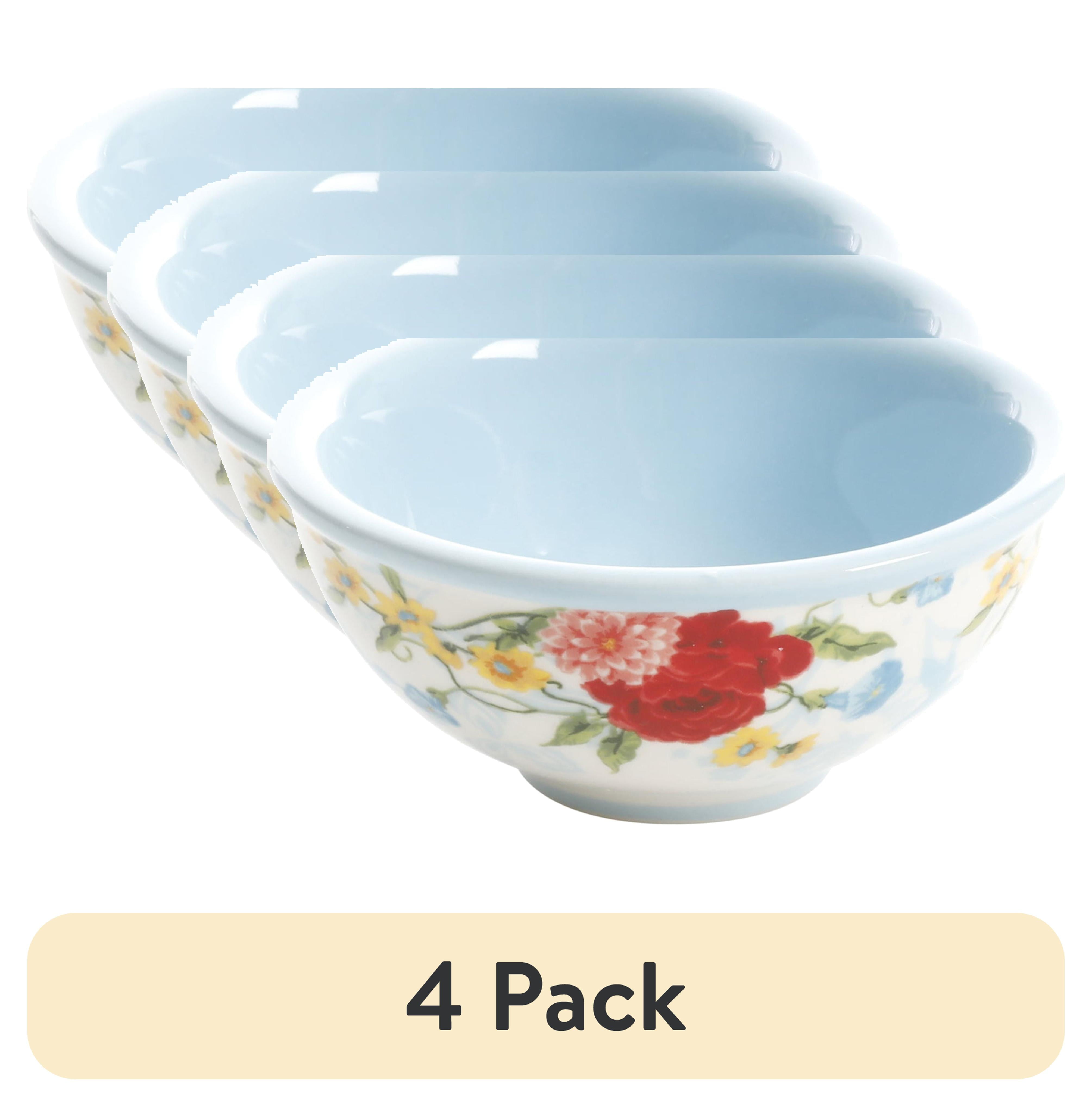 (4 pack) The Pioneer Woman Sweet Rose Stoneware 3.12 in Dip Bowl