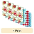 thumbnail interactive-video image 1 of (4 pack) The Pioneer Woman Sweet Rose Kitchen Towel Set, Multicolor, 16"W x 28"L, 4 Piece, 1 of 8