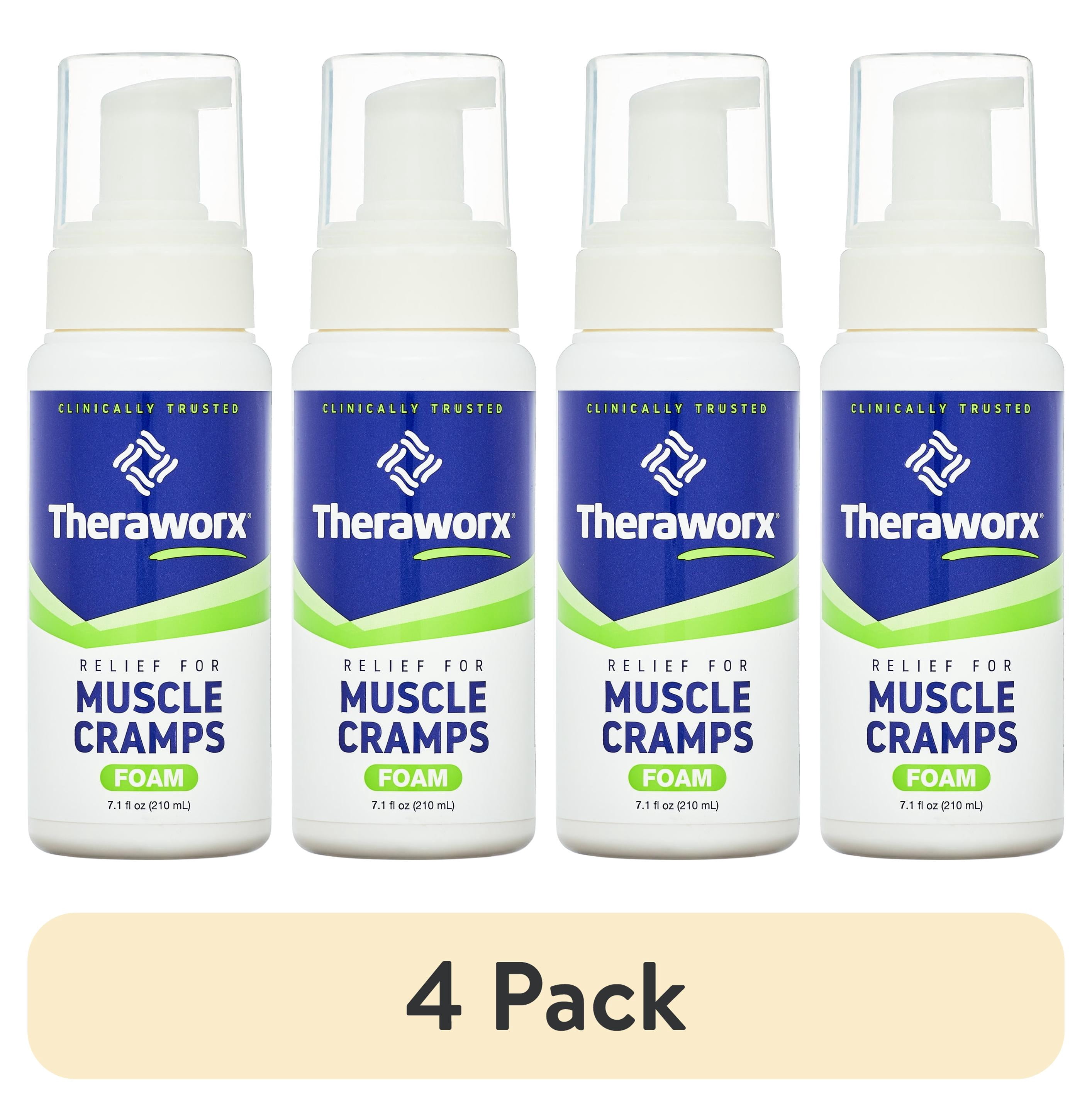 4 pack) Theraworx® for Muscle Cramps Relief Foam Made with