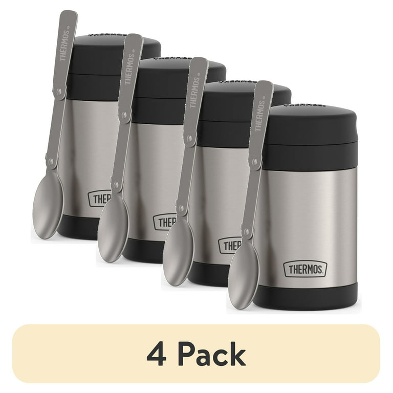 THERMOSセット 4 pack) Thermos 16oz Insulated Food Jar with Folding Spoon