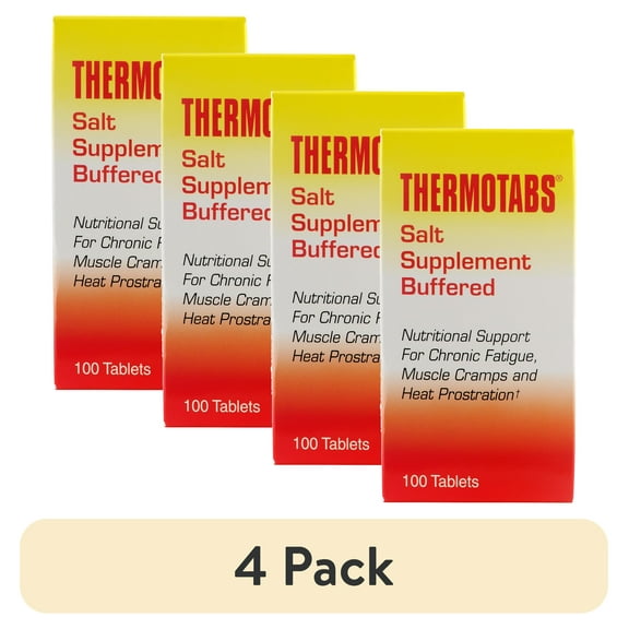 (4 pack) Thermotabs Salt Supplement Buffered Tablets, 100 ea