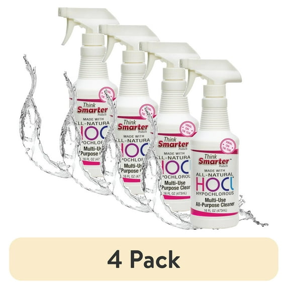 (4 pack) Think Smarter Products HOCL All-Purpose Cleaner with Hypochlorous Acid, All-Natural, 16fl oz (473mL)