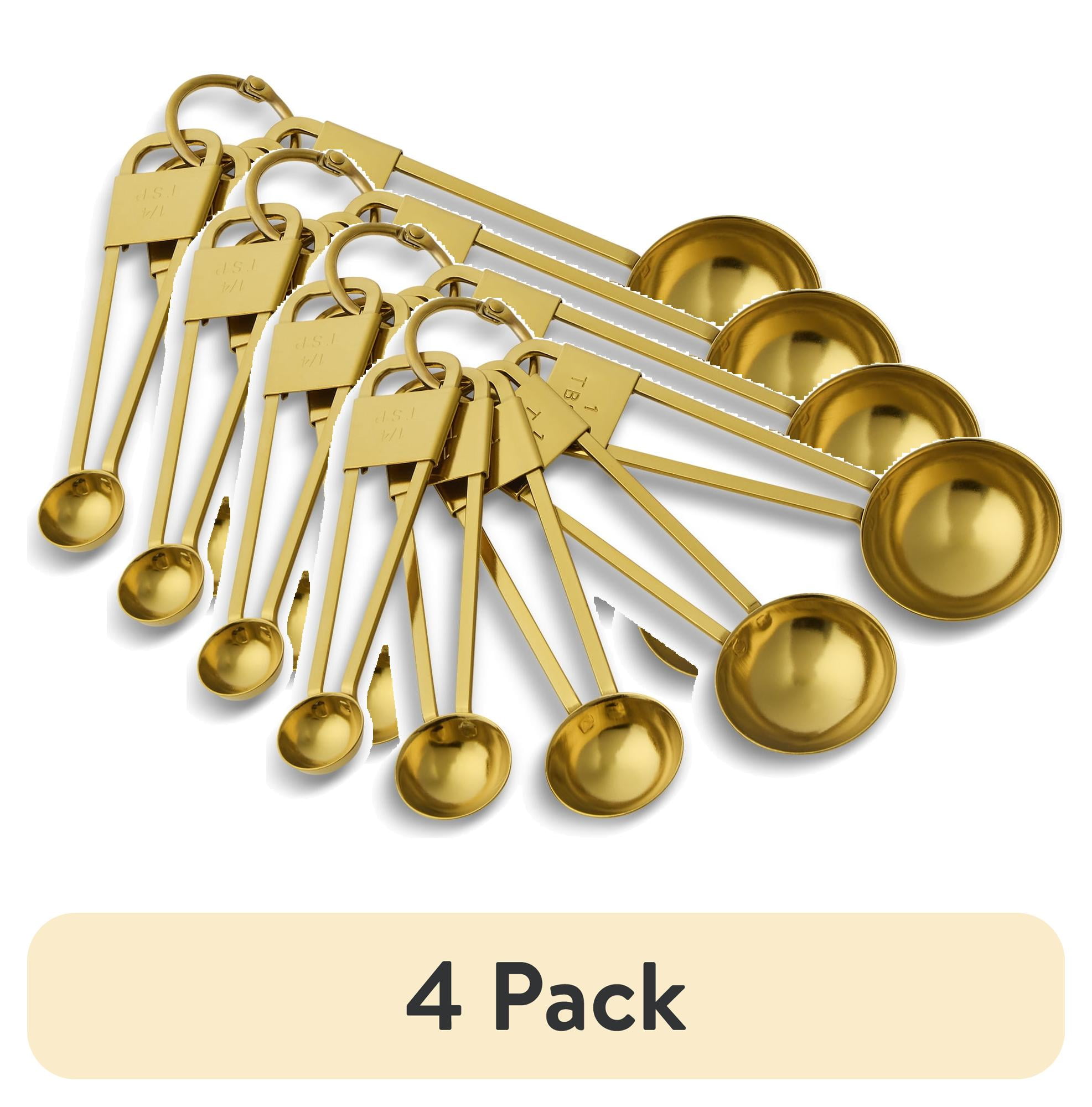 Gold Stainless Steel 5-Piece Measuring Spoon Set