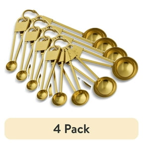 (4 pack) Thyme & Table 5-Piece Stainless Steel Measuring Spoon Set