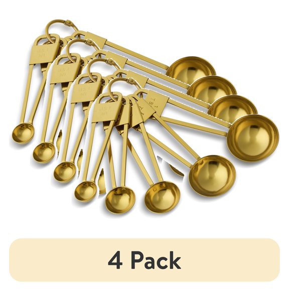 (4 pack) Thyme & Table 5-Piece Stainless Steel Measuring Spoon Set