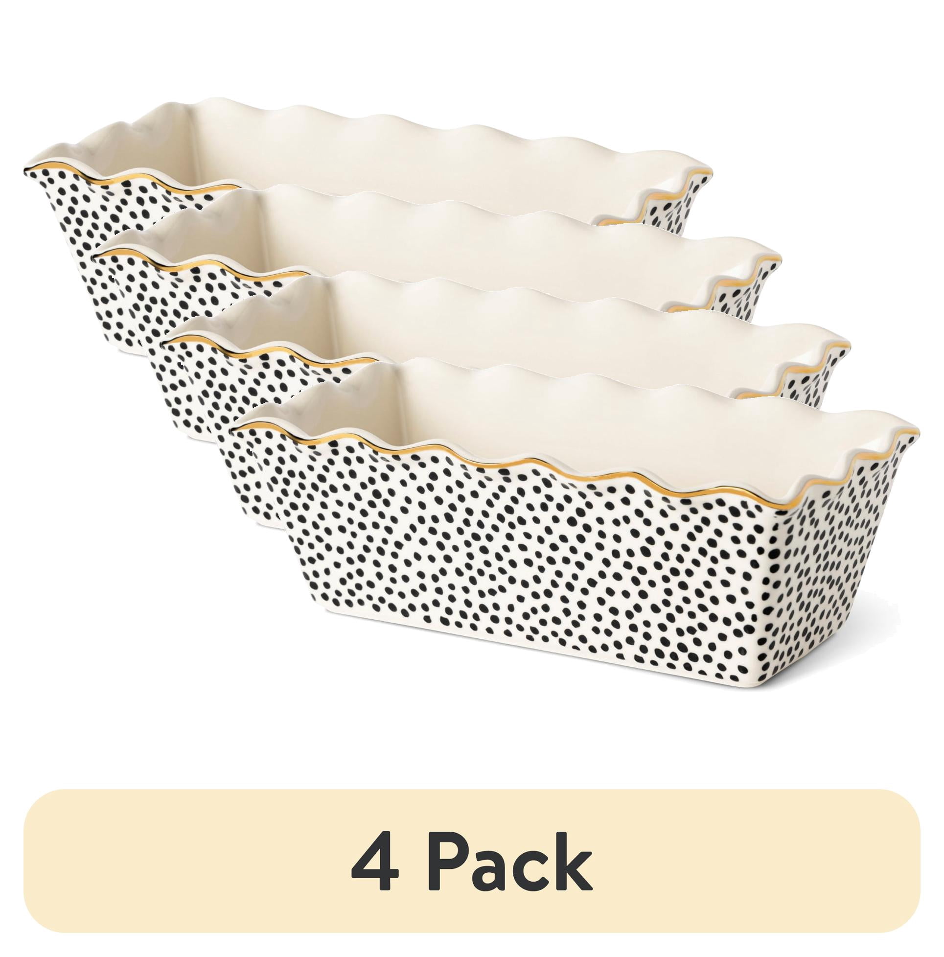 (4 pack) Thyme & Table, 9" Loaf Pan Ceramic - Dot