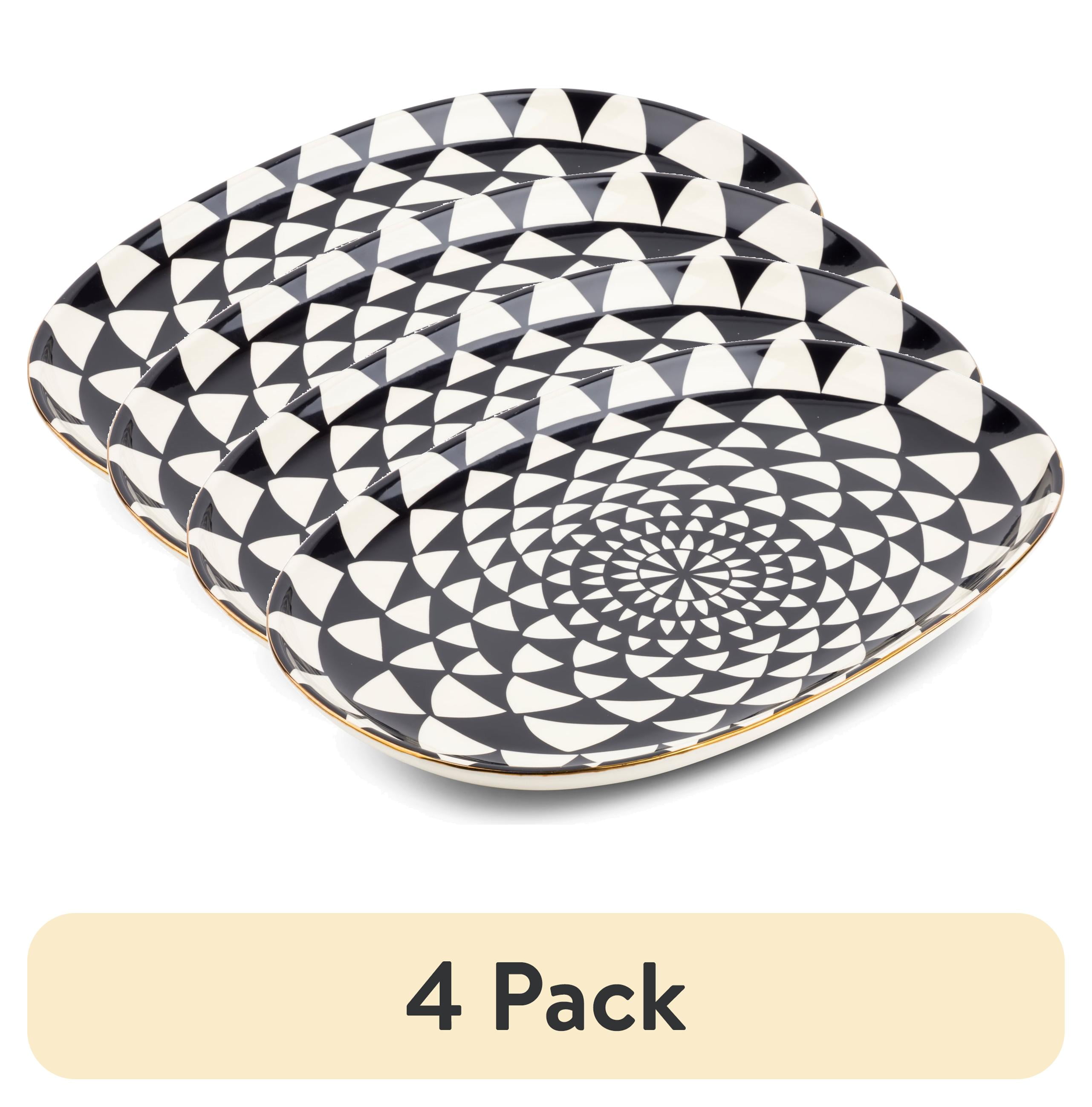 (4 pack) Thyme & Table Stoneware Oval Serve Platter, Medallion Collection - Walmart.com