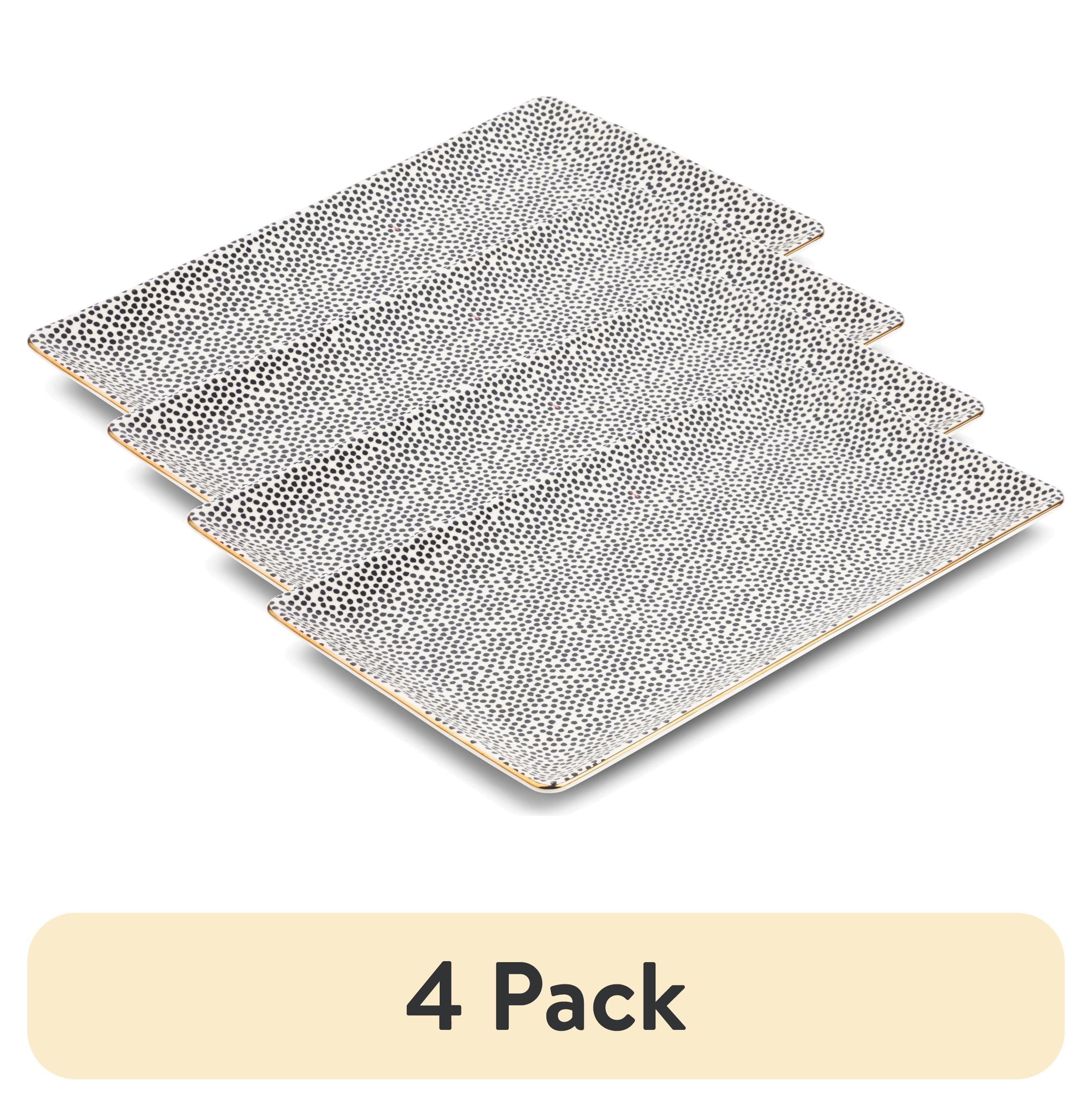 (4 pack) Thyme & Table Stoneware Rectangular Serve Platter, Dot Collection - Walmart.com