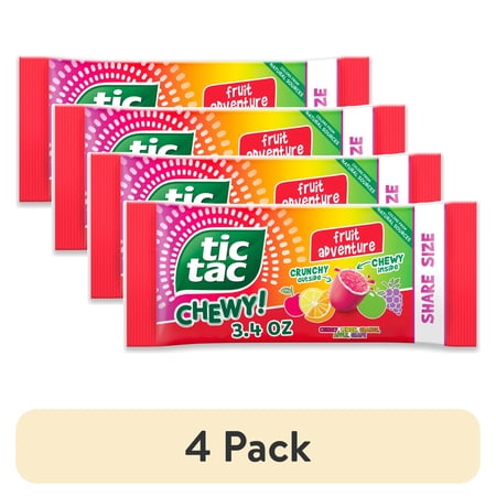 TIC TAC CHEWY! Fruit Adventure Candy, Fruity Chewy Candy, 3.4 oz (Packaging May Vary)
