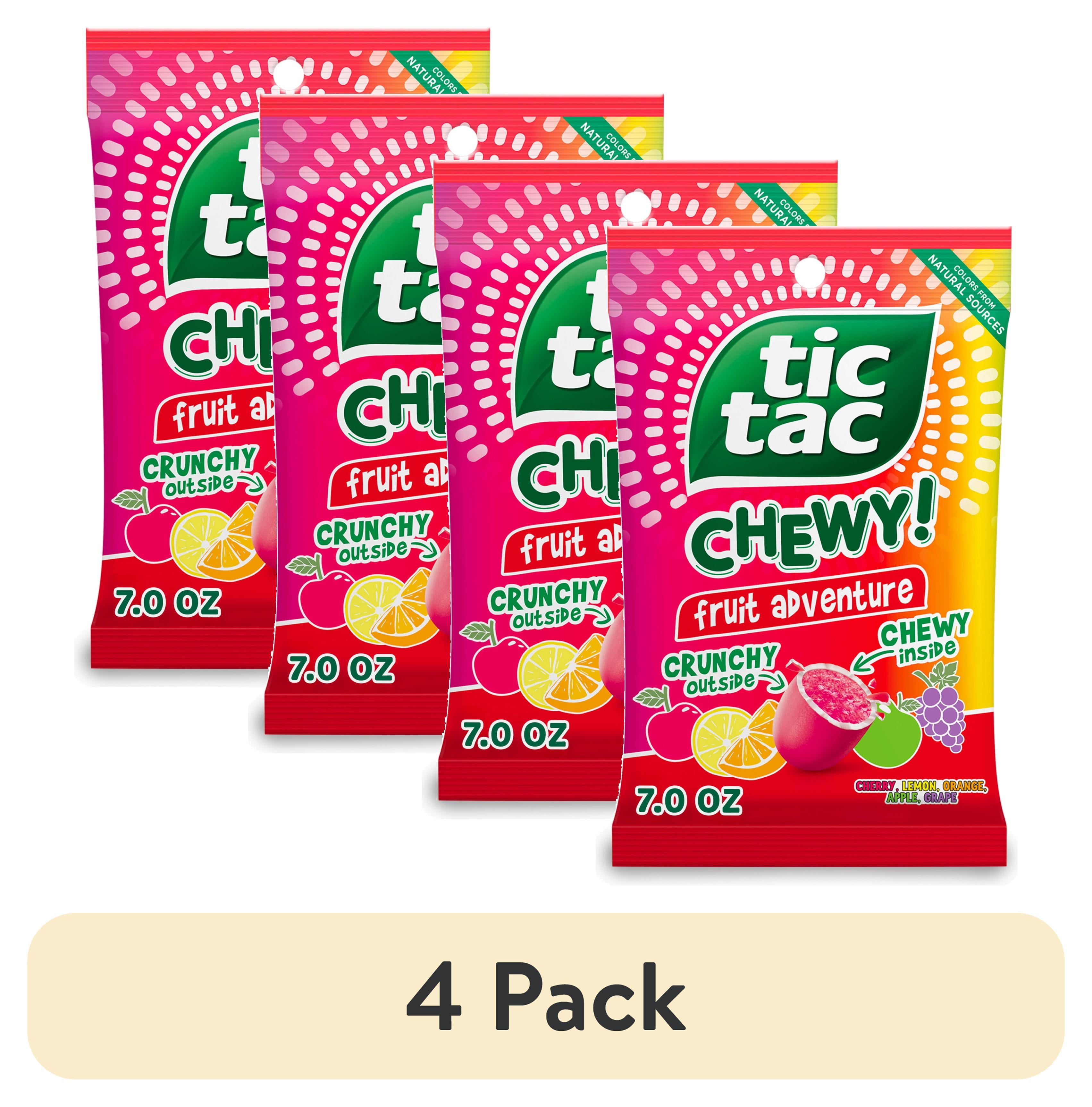 4 pack) TIC TAC CHEWY! Fruit Adventure Candy, Fruity Chewy Candy