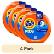 4 pack Tide PODS Laundry Detergent Soap Pacs, Original Scent, 42 Count