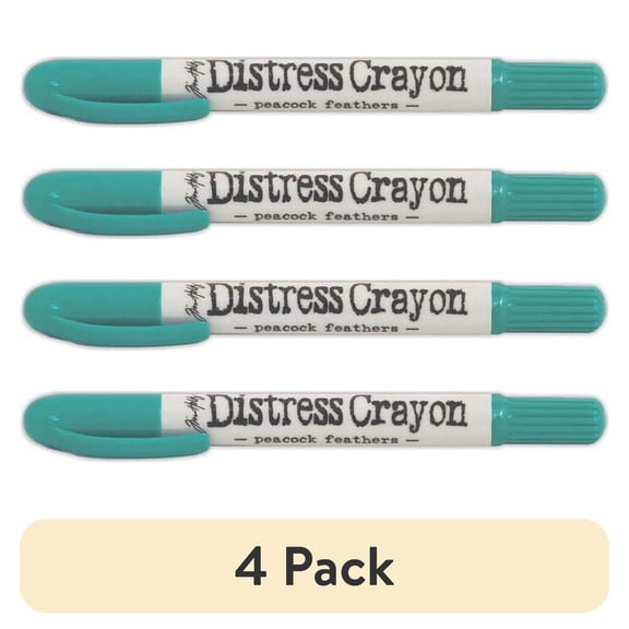 (4 pack) Tim Holtz Distress Crayons-Peacock Feathers, Pk 6, Tim Holtz/Ranger