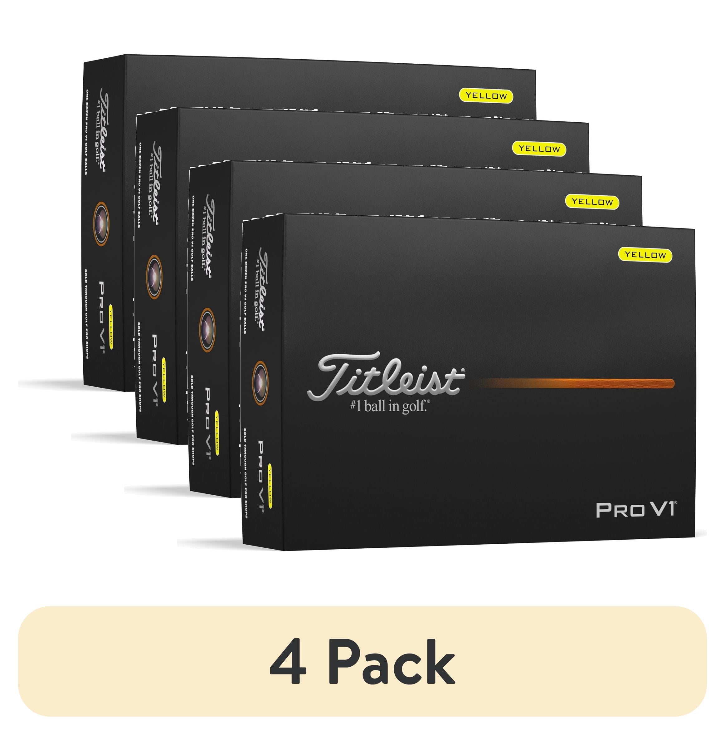 (4 pack) Titleist 2025 Pro V1, Yellow, 12pk