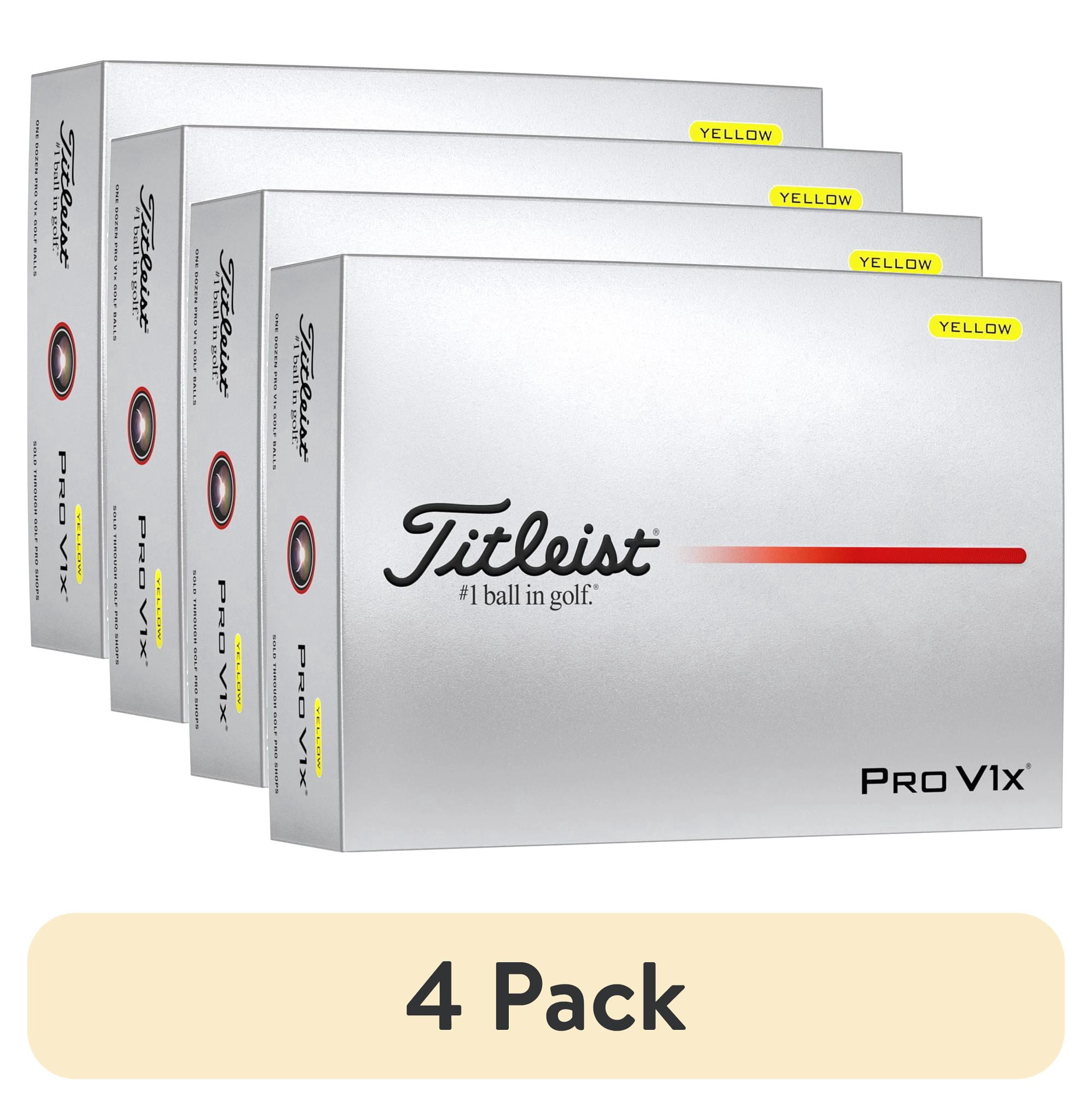 (4 pack) Titleist 2025 Pro V1x, Yellow, 12pk
