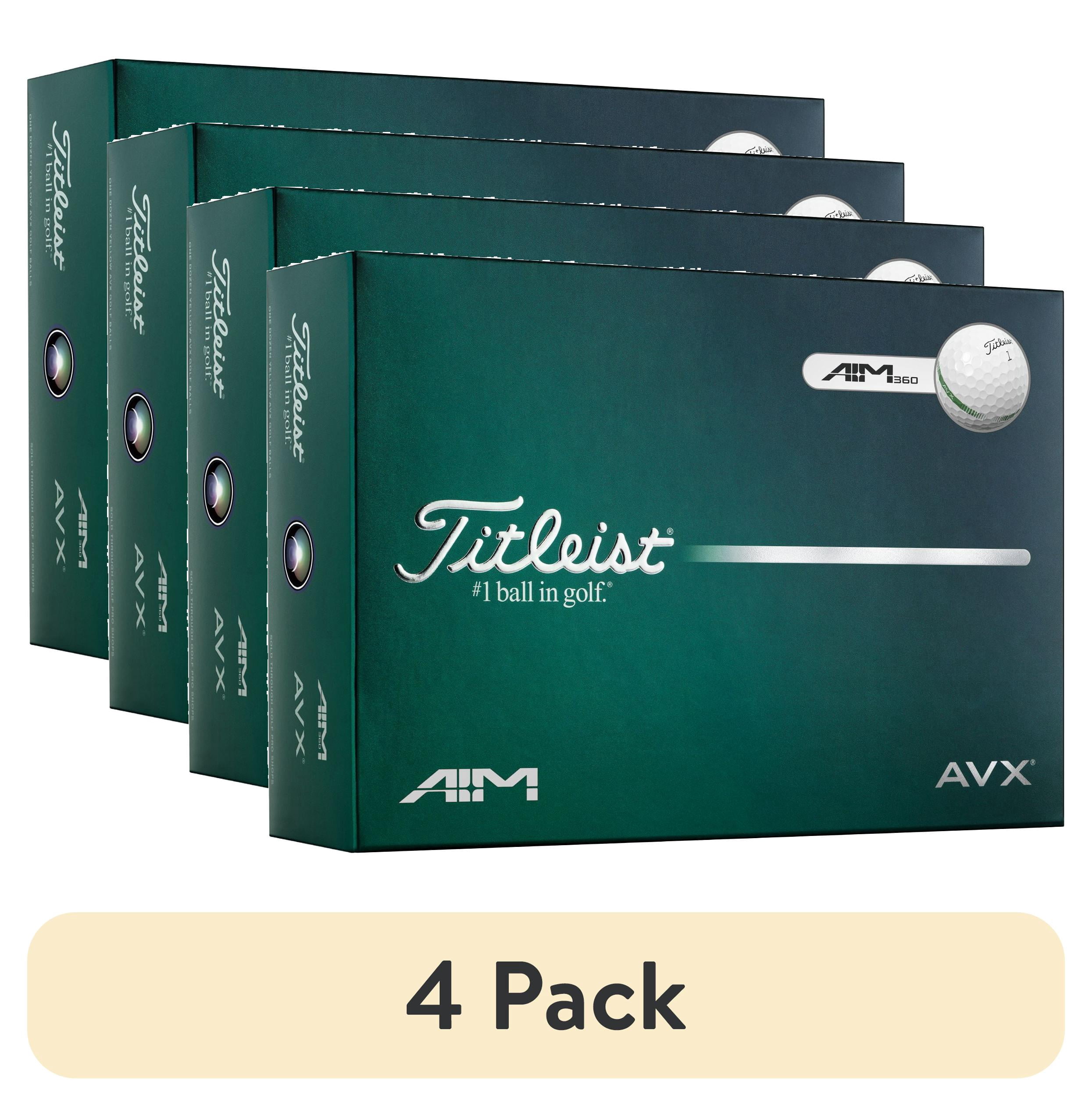 (4 pack) Titleist 2026 AVX AIM Golf Balls 12pk, White