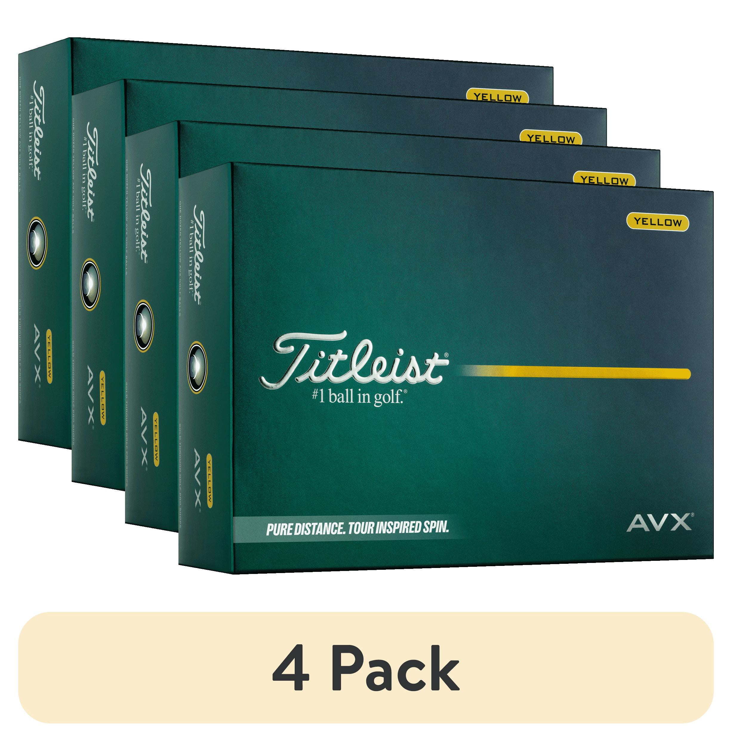 (4 pack) Titleist 2026 AVX Golf Balls 12pk, Yellow