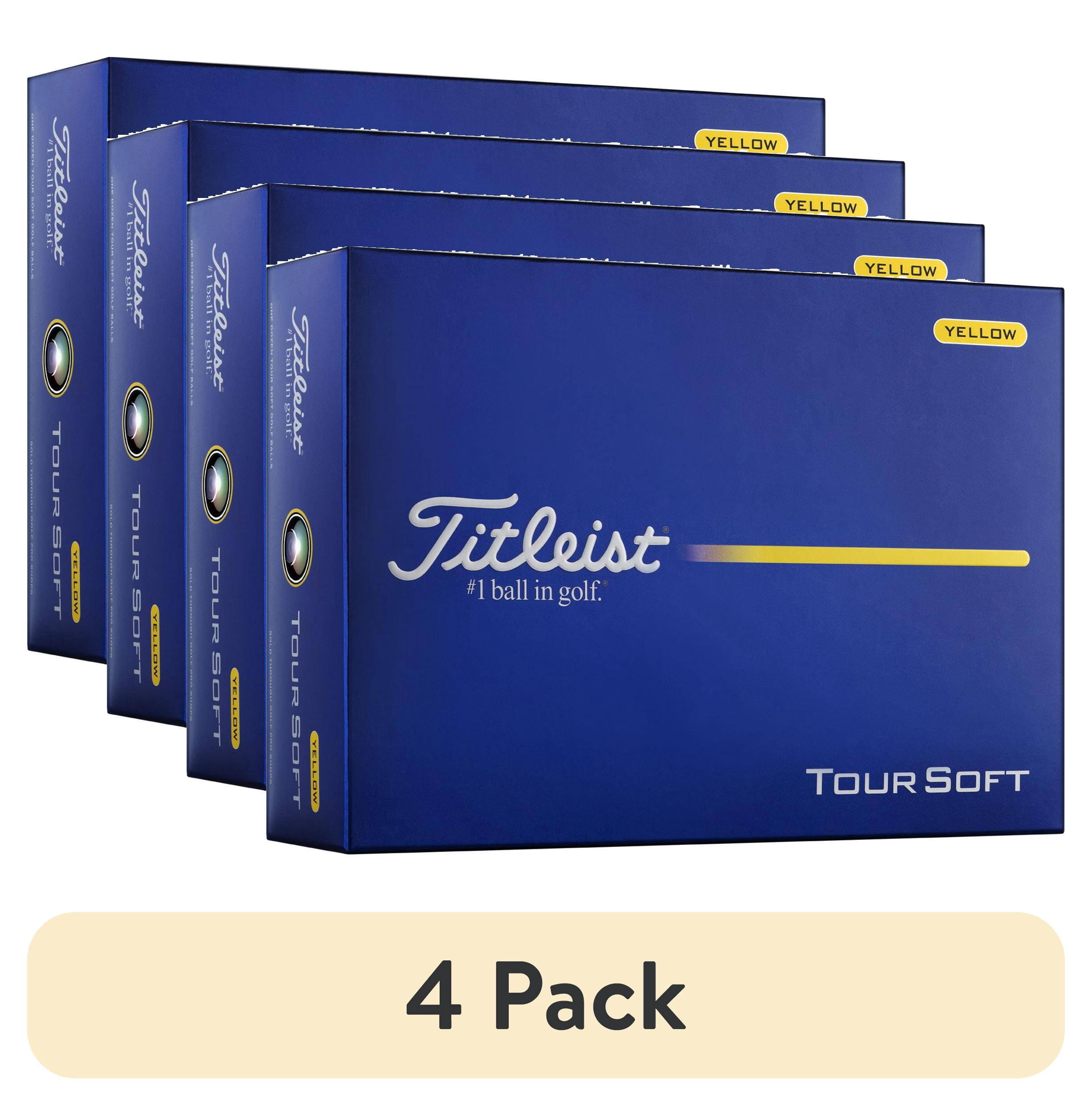 (4 pack) Titleist 2026 Tour Soft Golf Balls 12pk, Yellow