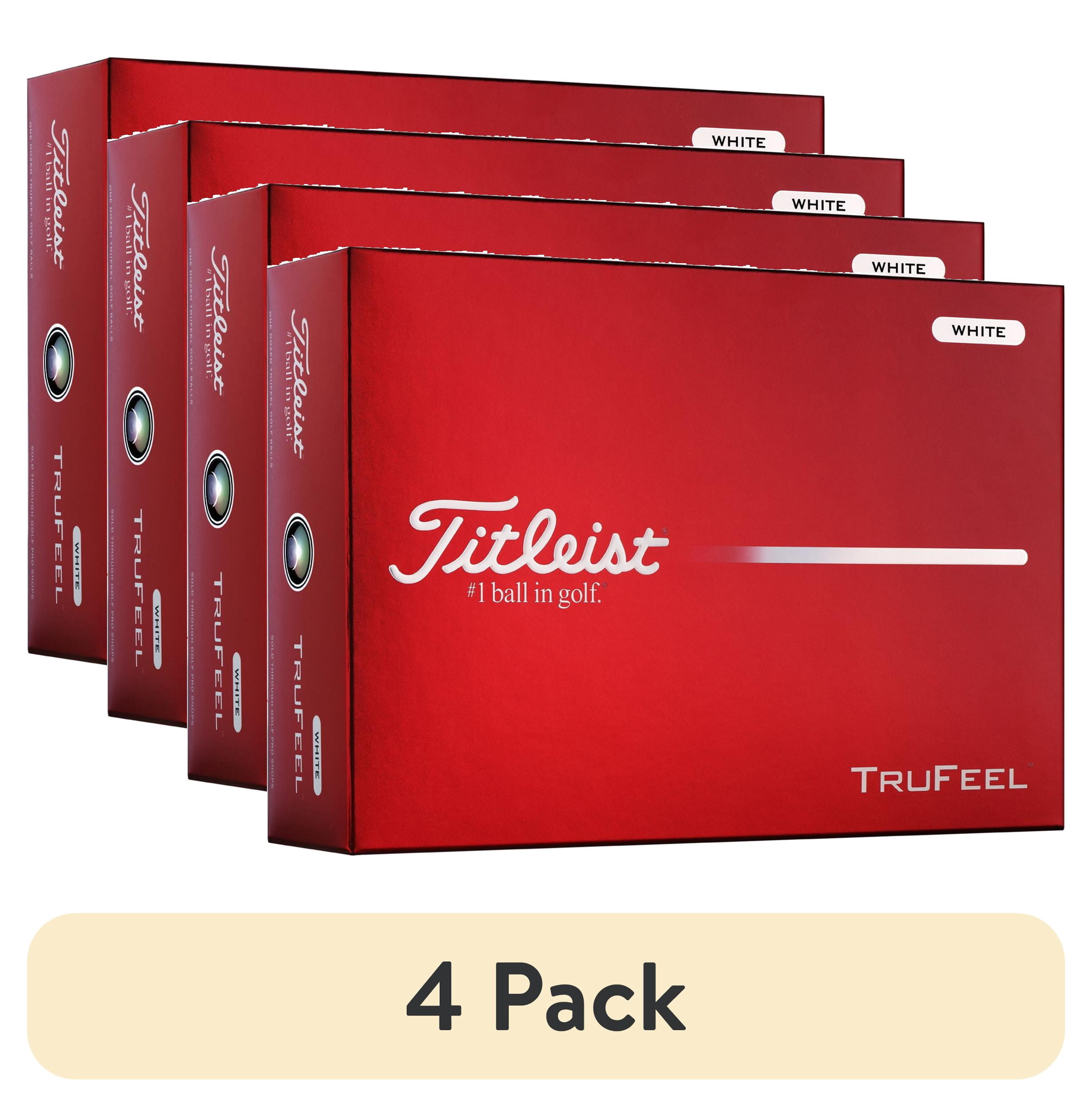 (4 pack) Titleist 2026 TruFeel Golf Balls 12pk, White
