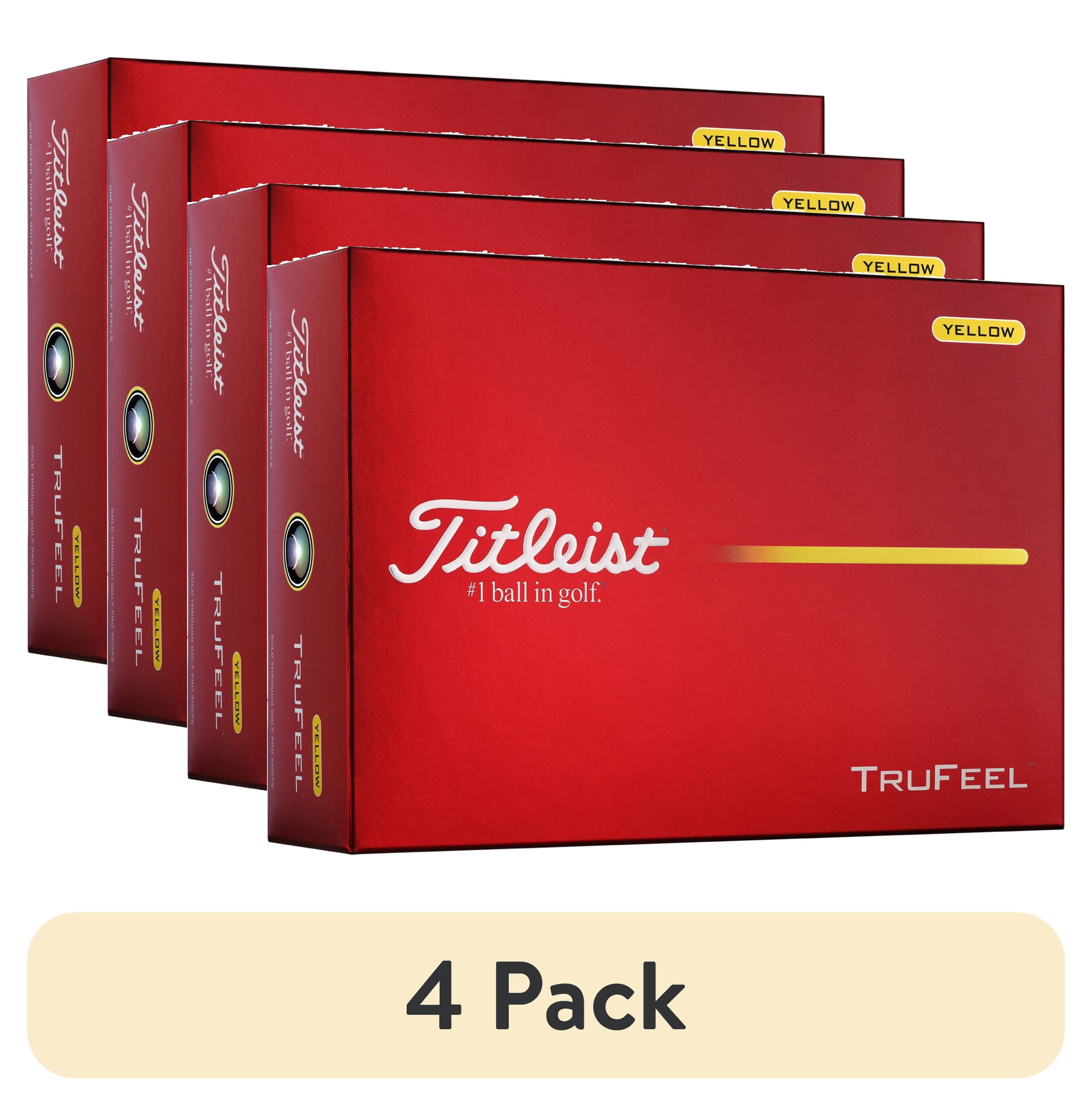 (4 pack) Titleist 2026 TruFeel Golf Balls 12pk, Yellow