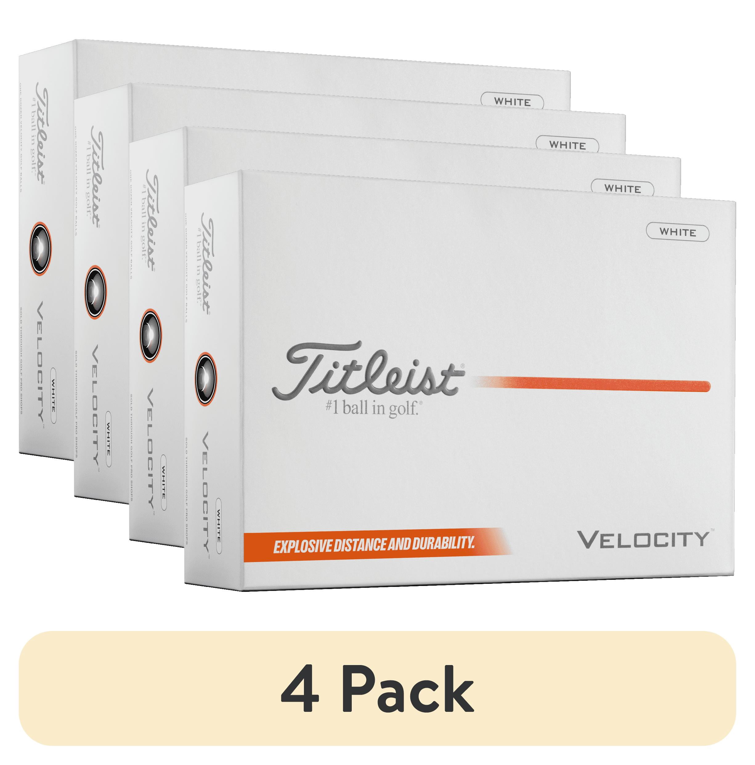 (4 pack) Titleist 2026 Velocity AIM Golf Balls 12pk, White