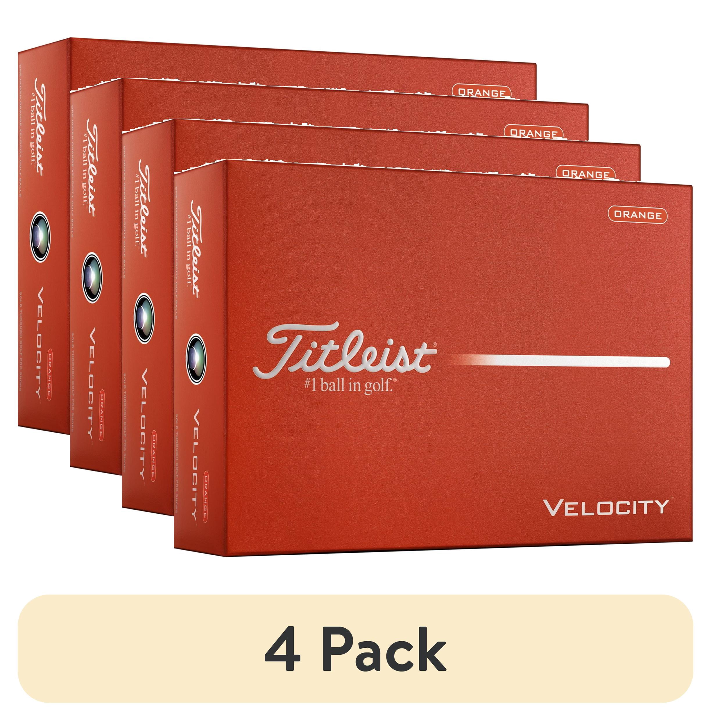 (4 pack) Titleist 2026 Velocity Golf Balls 12pk, Orange