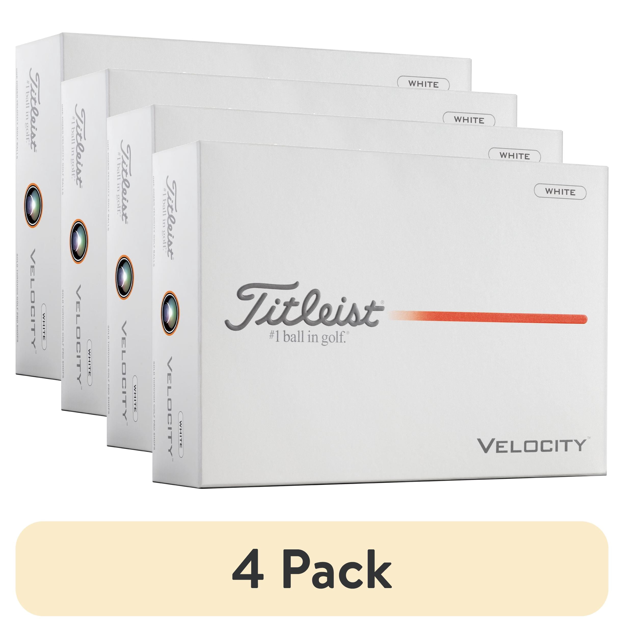 (4 pack) Titleist 2026 Velocity Golf Balls 12pk, White