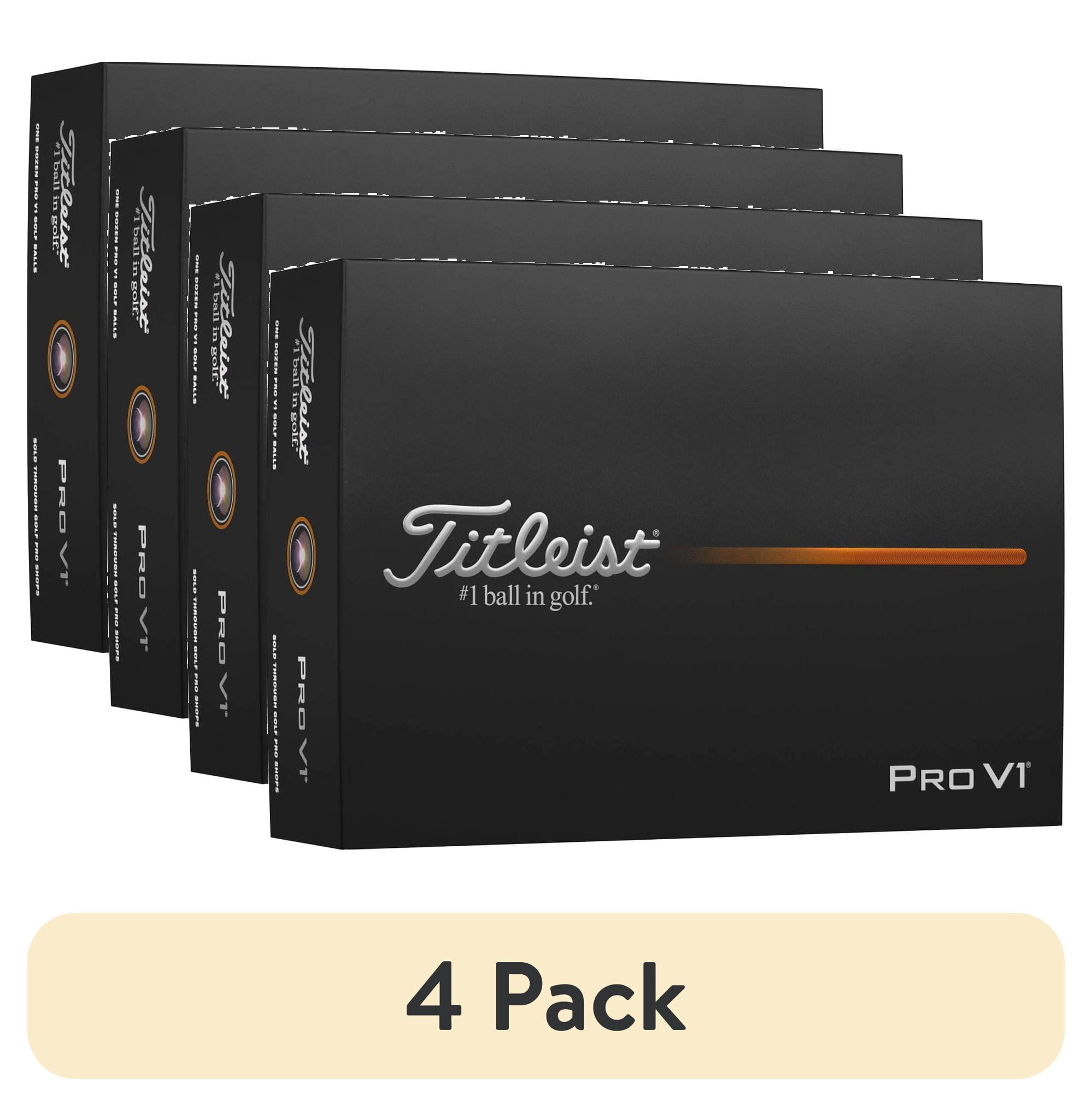 (4 pack) Titleist Pro V1 Enhanced Alignment , White, 12pk