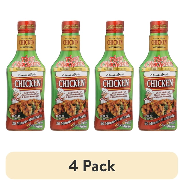 (4 pack) Tony Chachere’s, Marinade, Chicken, Cajun, Pourable, 12 fl oz ...